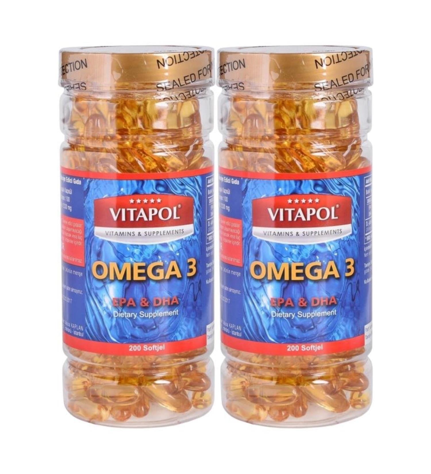 Vitapol Omega 3 1000 Mg Fish Oil 2x200 Softgel