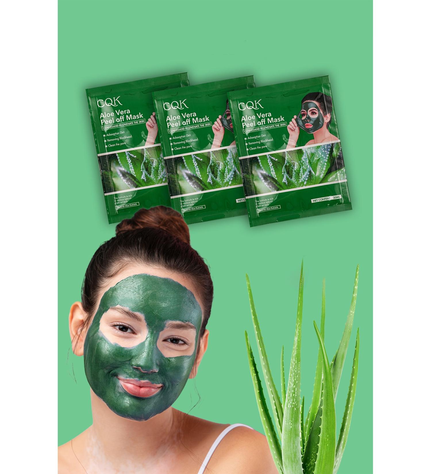 Uniquem 3 Pieces Blackhead Mask Aloe Vera Antioxidant Applyable Face Mask Aloe Vera Mask Xlm601