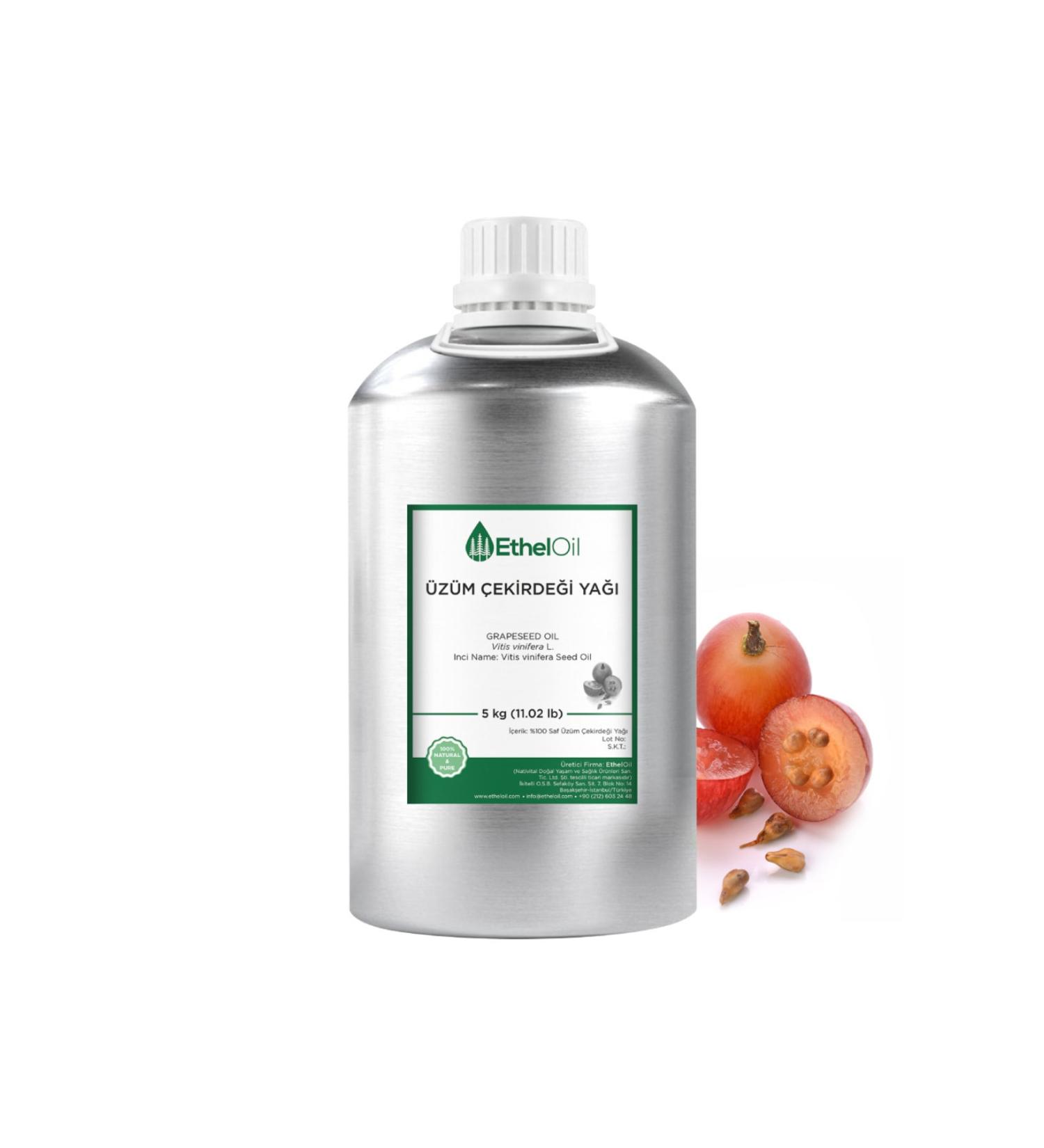 Etheloil Grape Seed Fixed Oil - Etheloil - 5 Kg -0 Pure and Natural Fixed Oil - Manufacturer