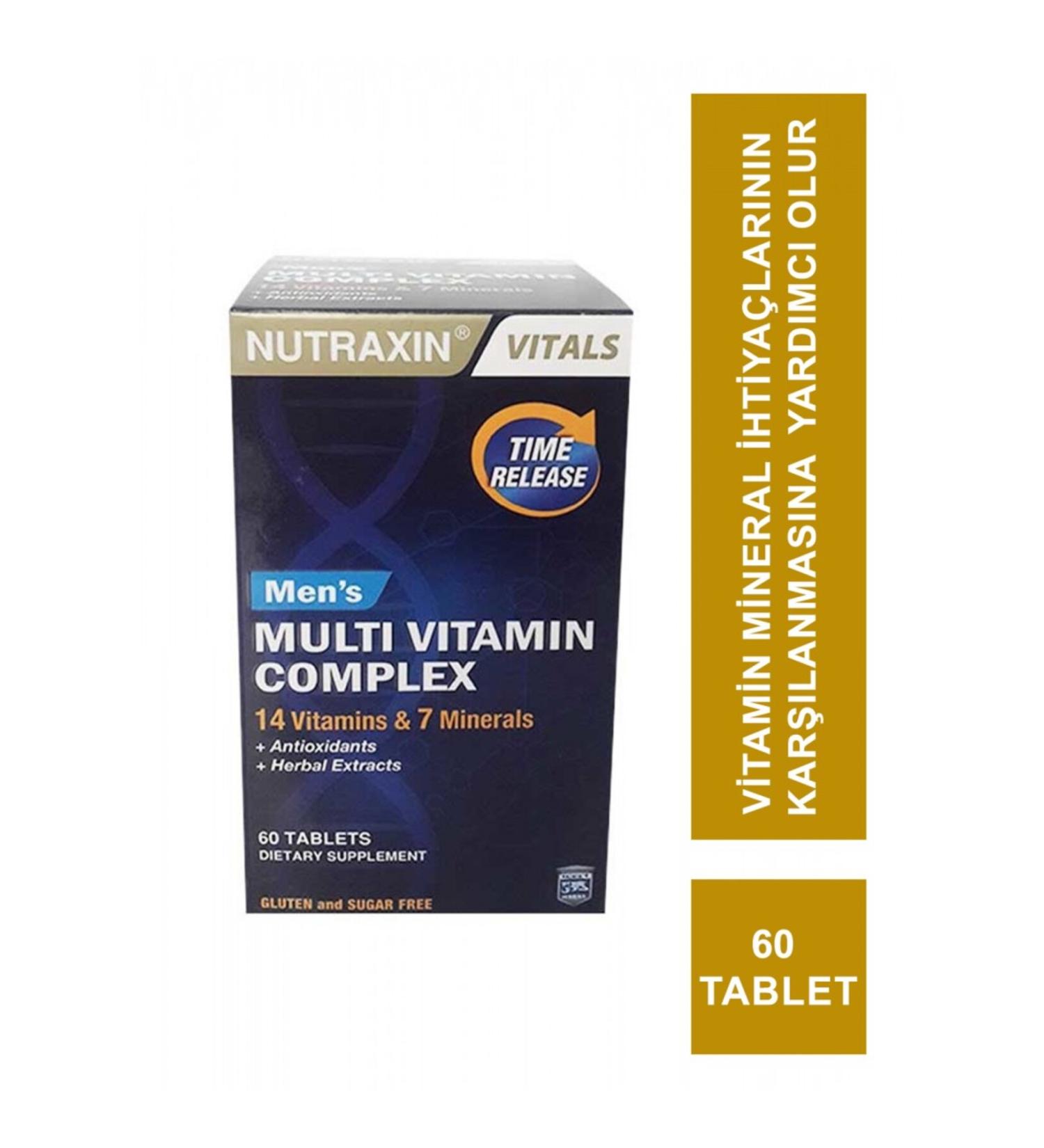 Nutraxin Mens Multi Vitamin Complex 60 Tablets