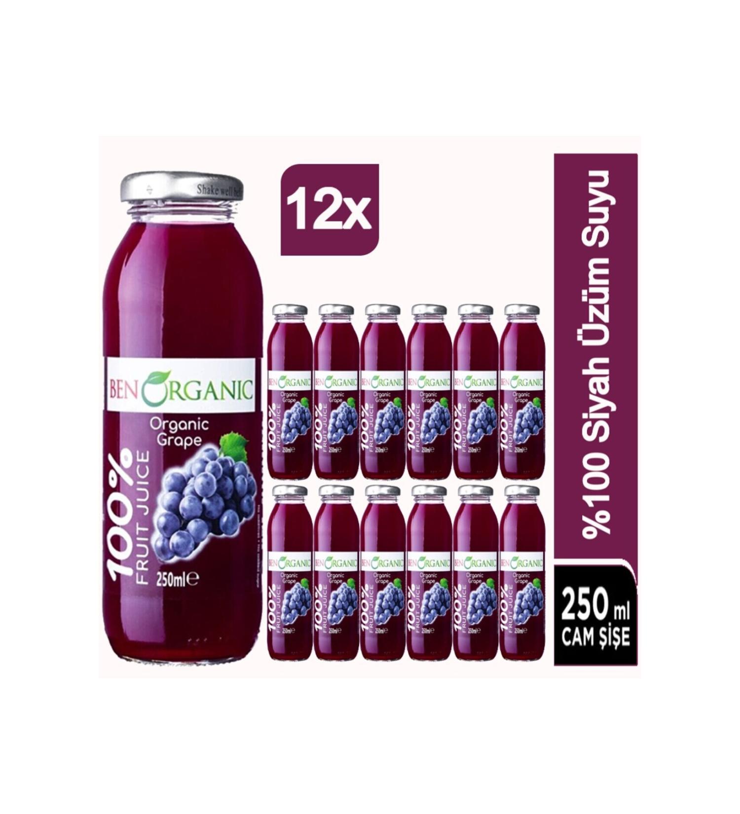 Benorganic Organic Grape Juice 12x250ml