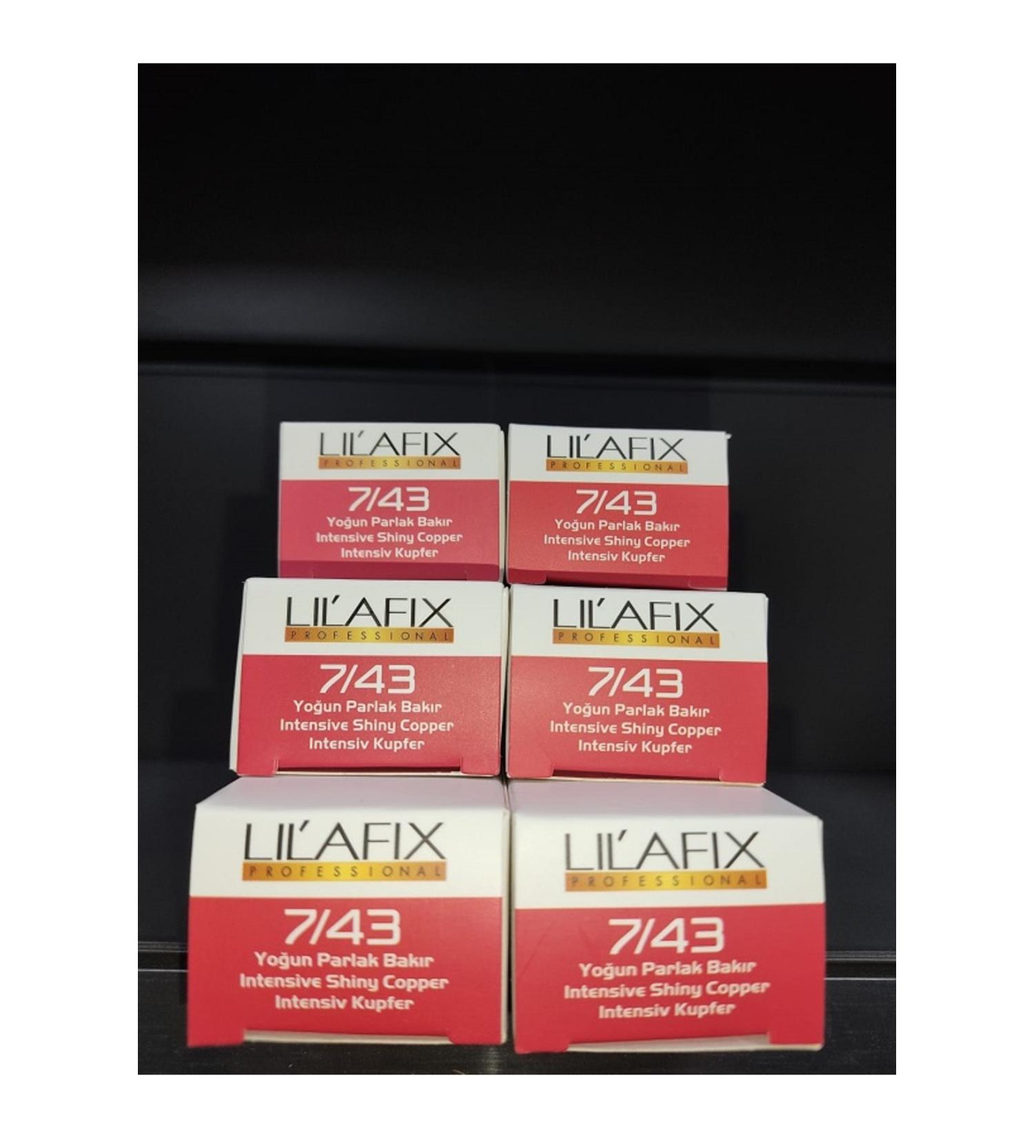 Lilafix Intense Bright Copper Hair Dye 7.43 -60mlx6 pcs..BIGUZELL K16080011