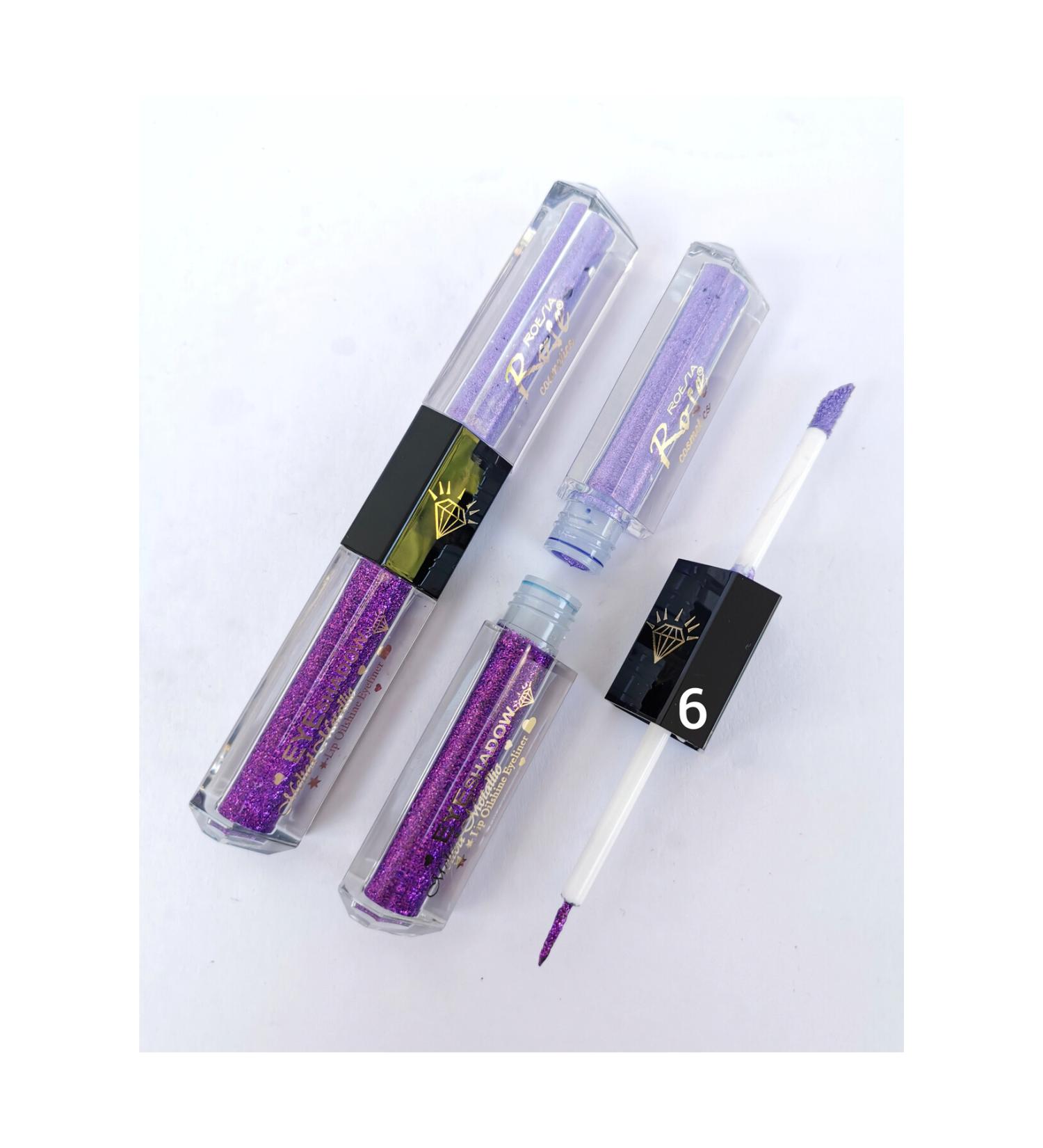 Cosha Beauty Rose Double-Sided Glitter Liquid Eyeshadow Glitter Eyeliner & Eyeshadow Melted Metallic Lip Oilshine Eyeliner