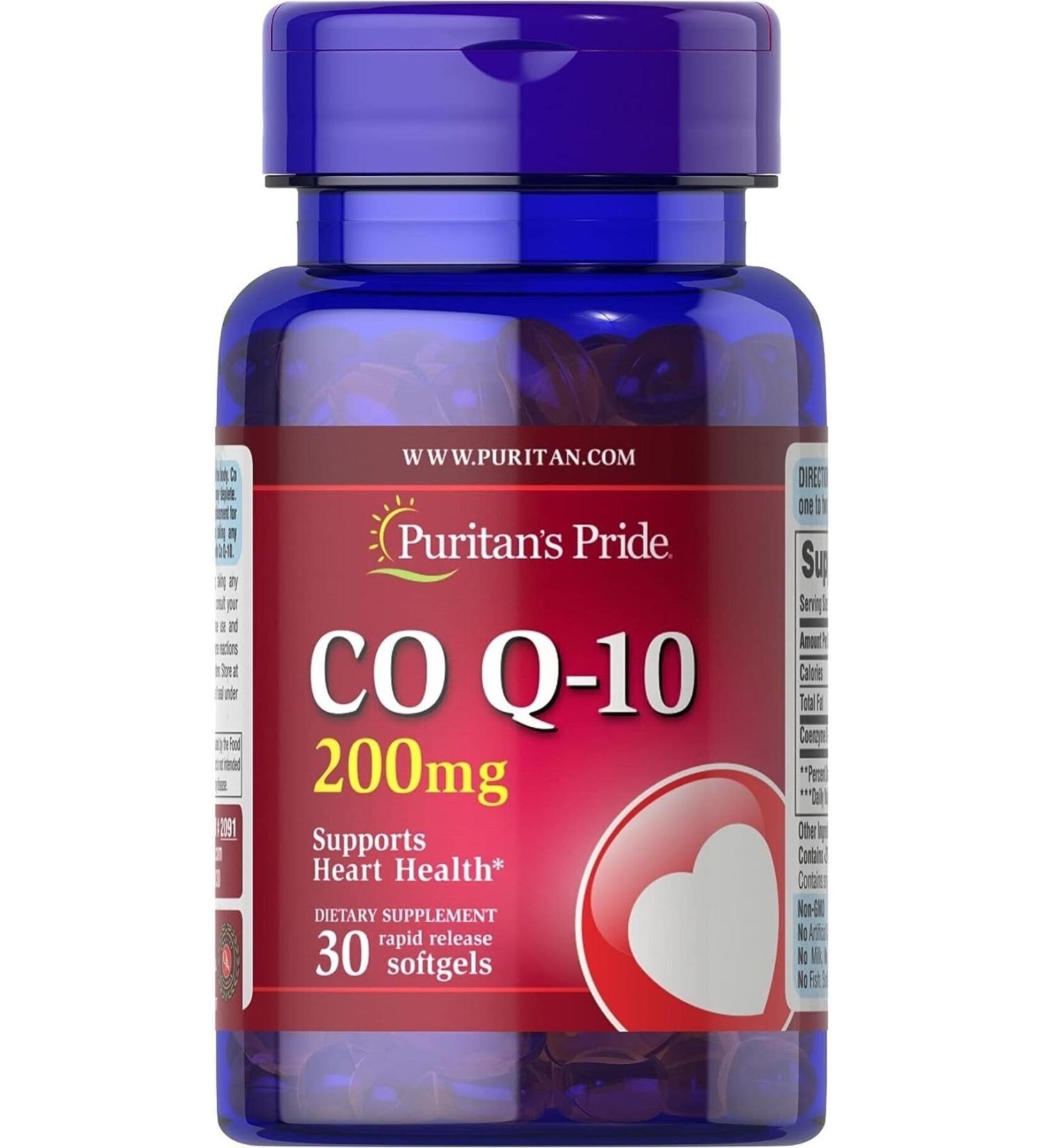 Puritan's Pride Co Q-10 200 mg 30 Softgels - Buy Online on GoSupps.com