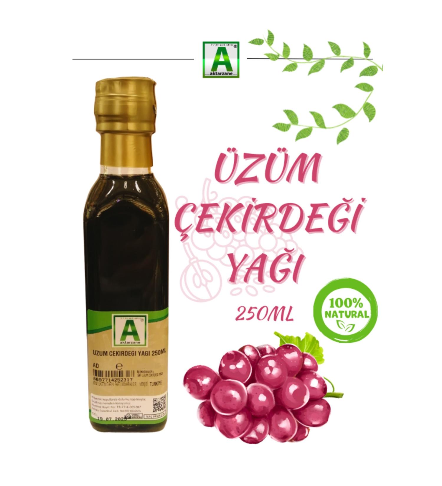 Aktarzane Grape Seed Oil 250ml grape seed oil uva semen oleum natural grape seed oil
