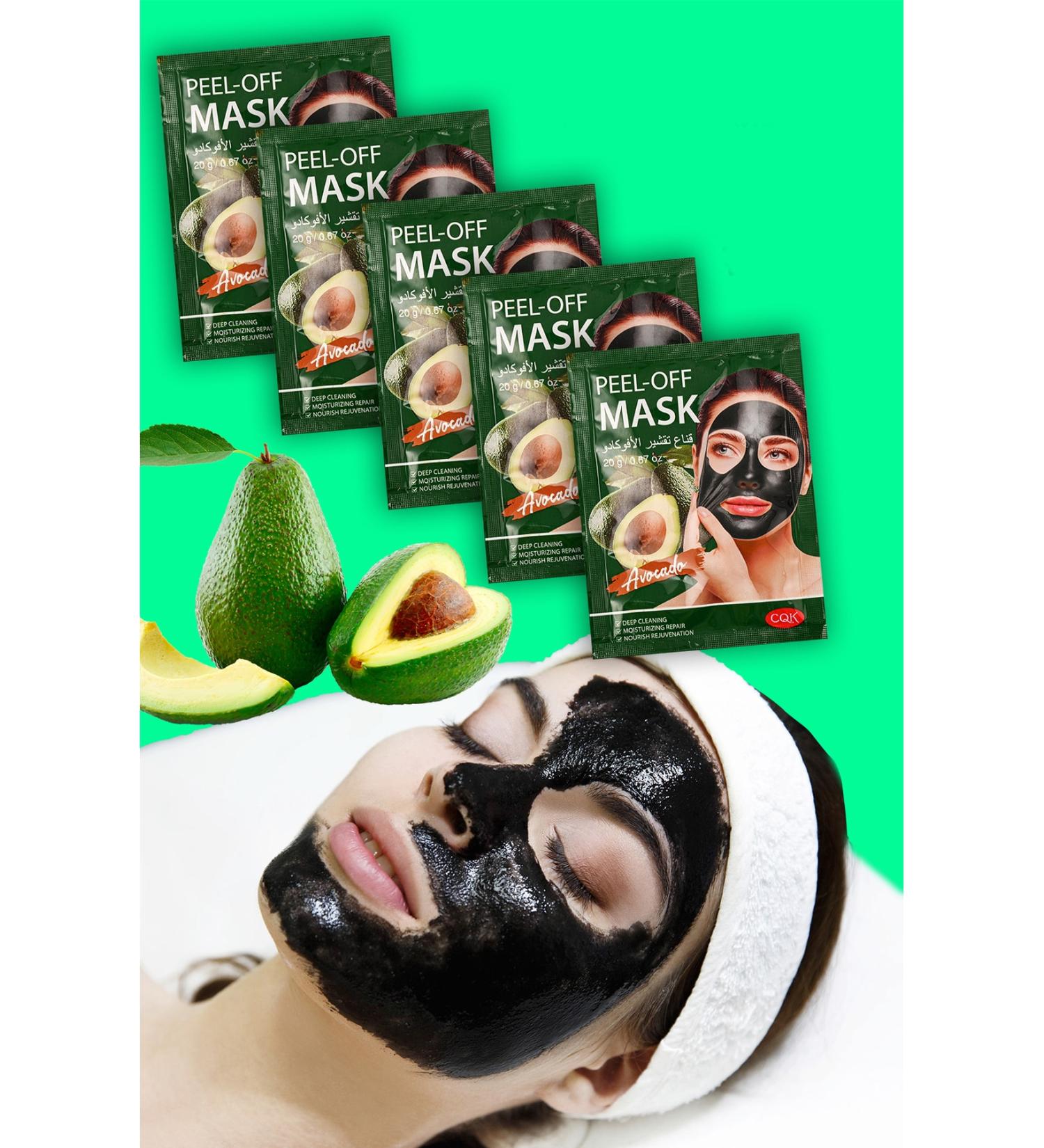 Uniquem 5 Pieces Blackhead Mask Avocado Extract Cure Spreadable Face Mask Avocado Mask Xlm687