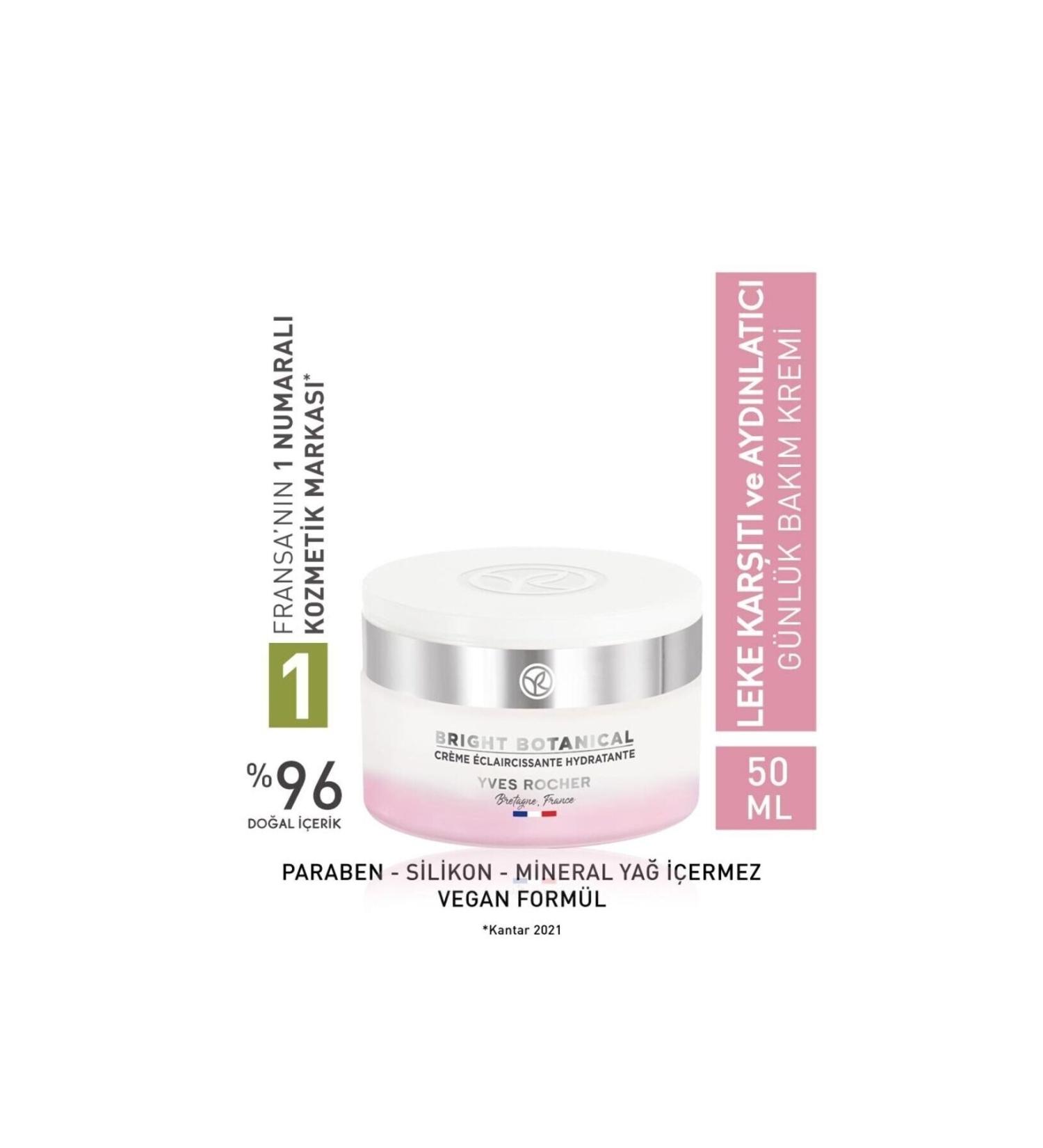 Yves Rocher Day/Night Cream - Anti-Stain and Anti-Wrinkle Plant Complex Care / Bright Botanical 50 Ml