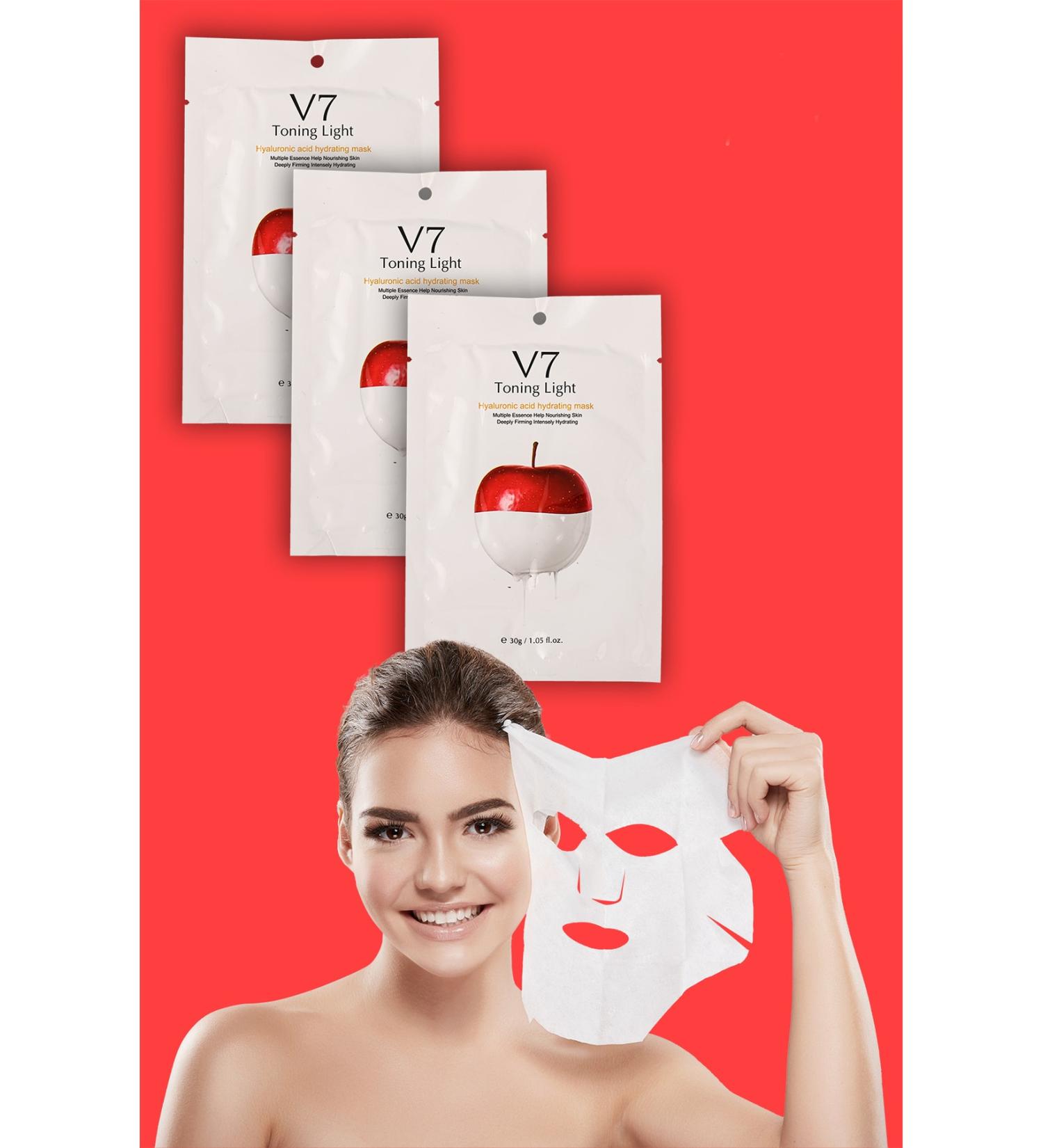 Uniquem 3 Pieces One Toning Light Sticking Instant Brightening Soothing Vitamin Mask Xlmv7