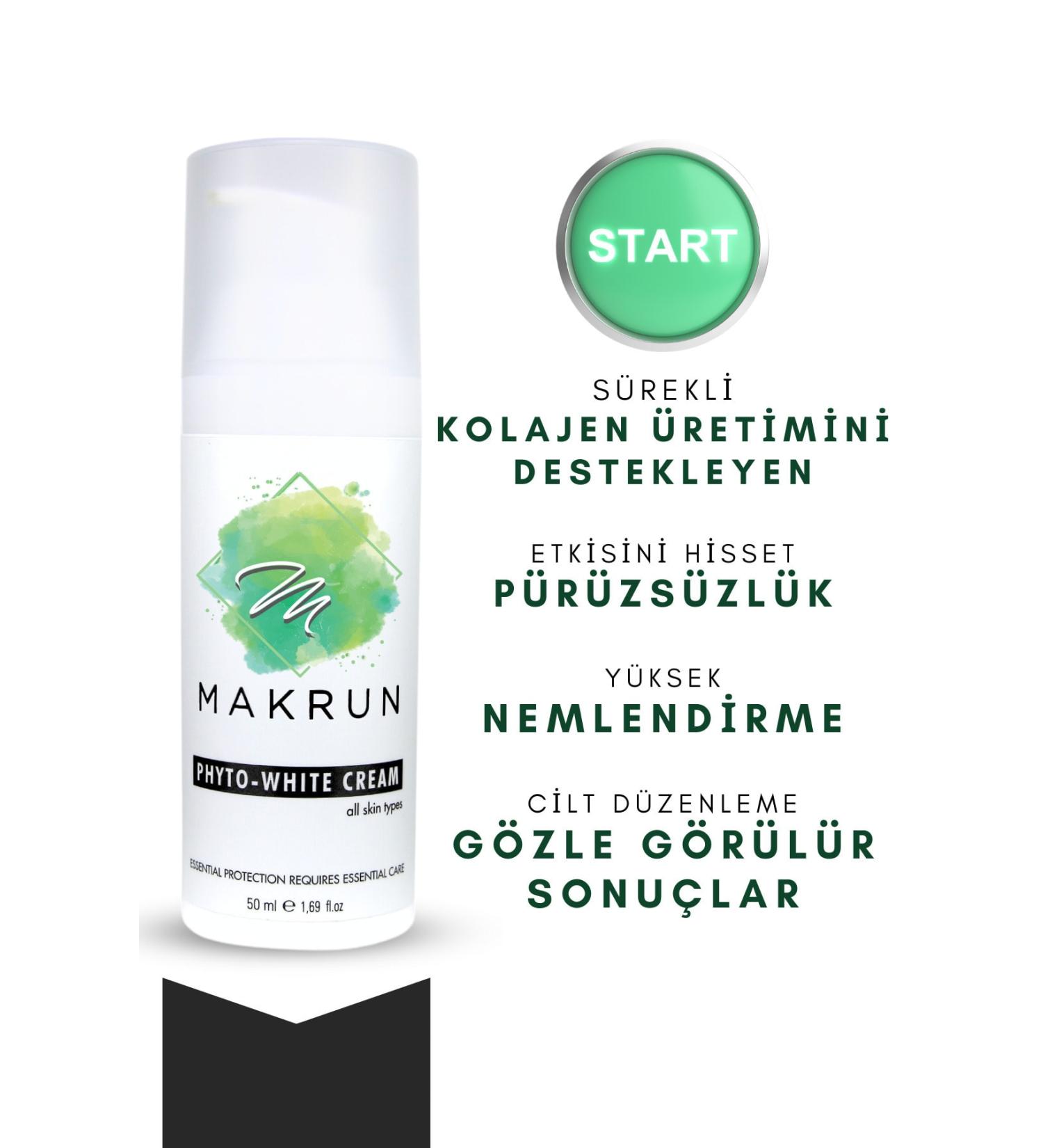 makrun - Phyto White Cream Special for Wrinkles and Fine Lines - Moisturizing Effect - Smooth Skin
