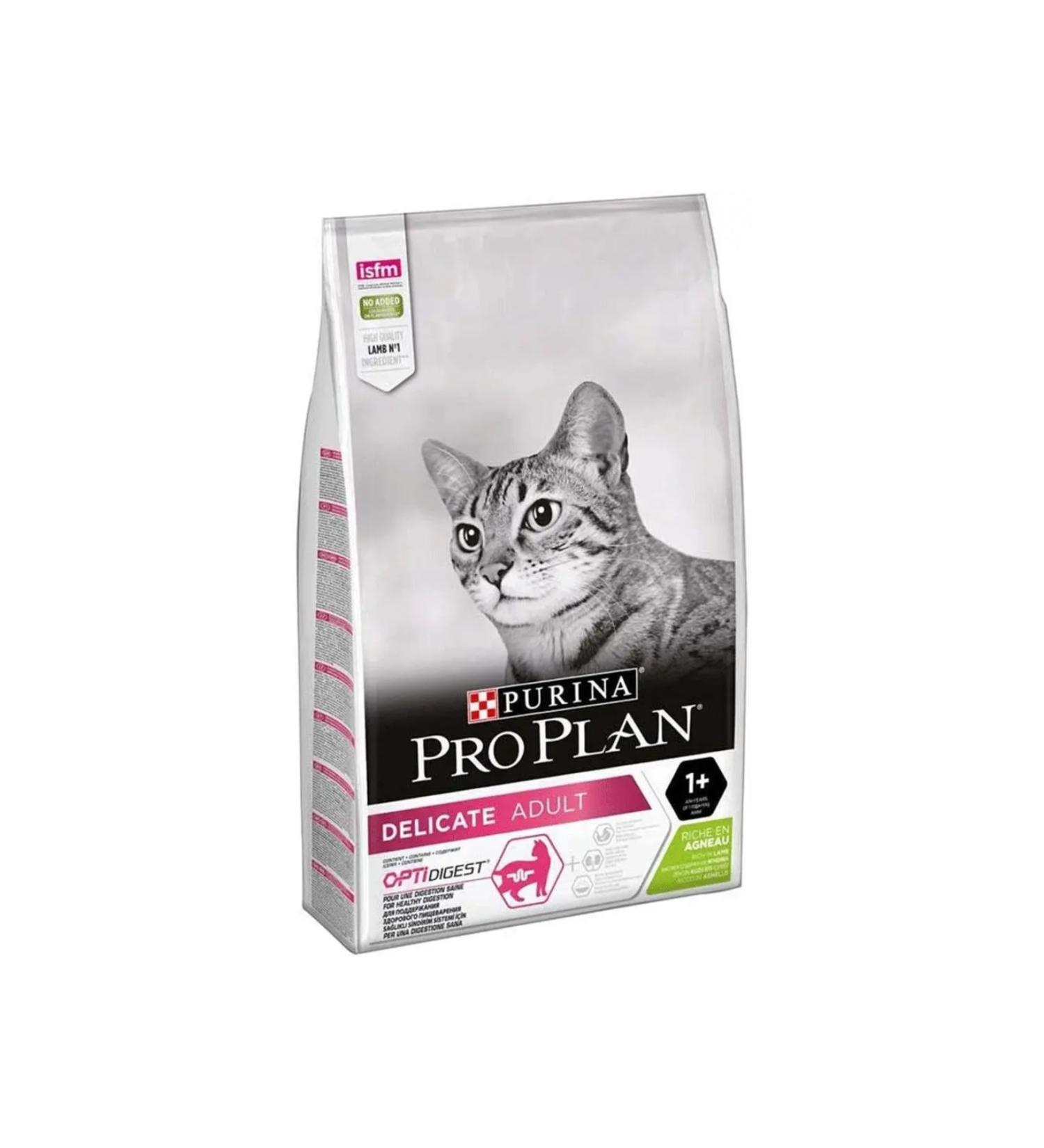 Pro Plan Delicate Lamb Adult Cat Food 10 kg - Buy Online on GoSupps.com