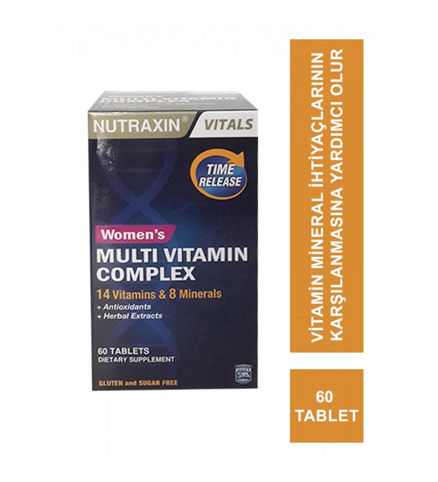 Nutraxin Womens Multi Vitamin Complex 60 Tablets 2 PCS