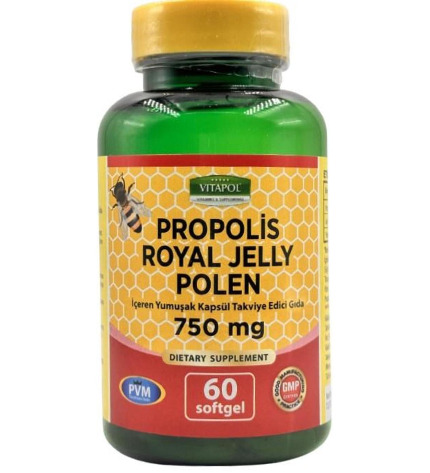 Vitapol Propolis Royal Jelly Pollen 60 Capsules