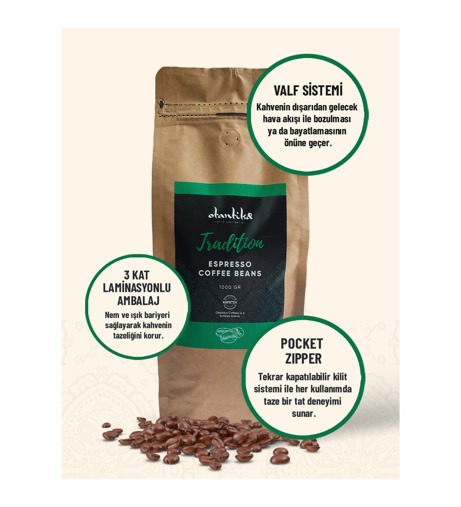 Otantika 1000 gr Tradition Espresso Coffee Beans