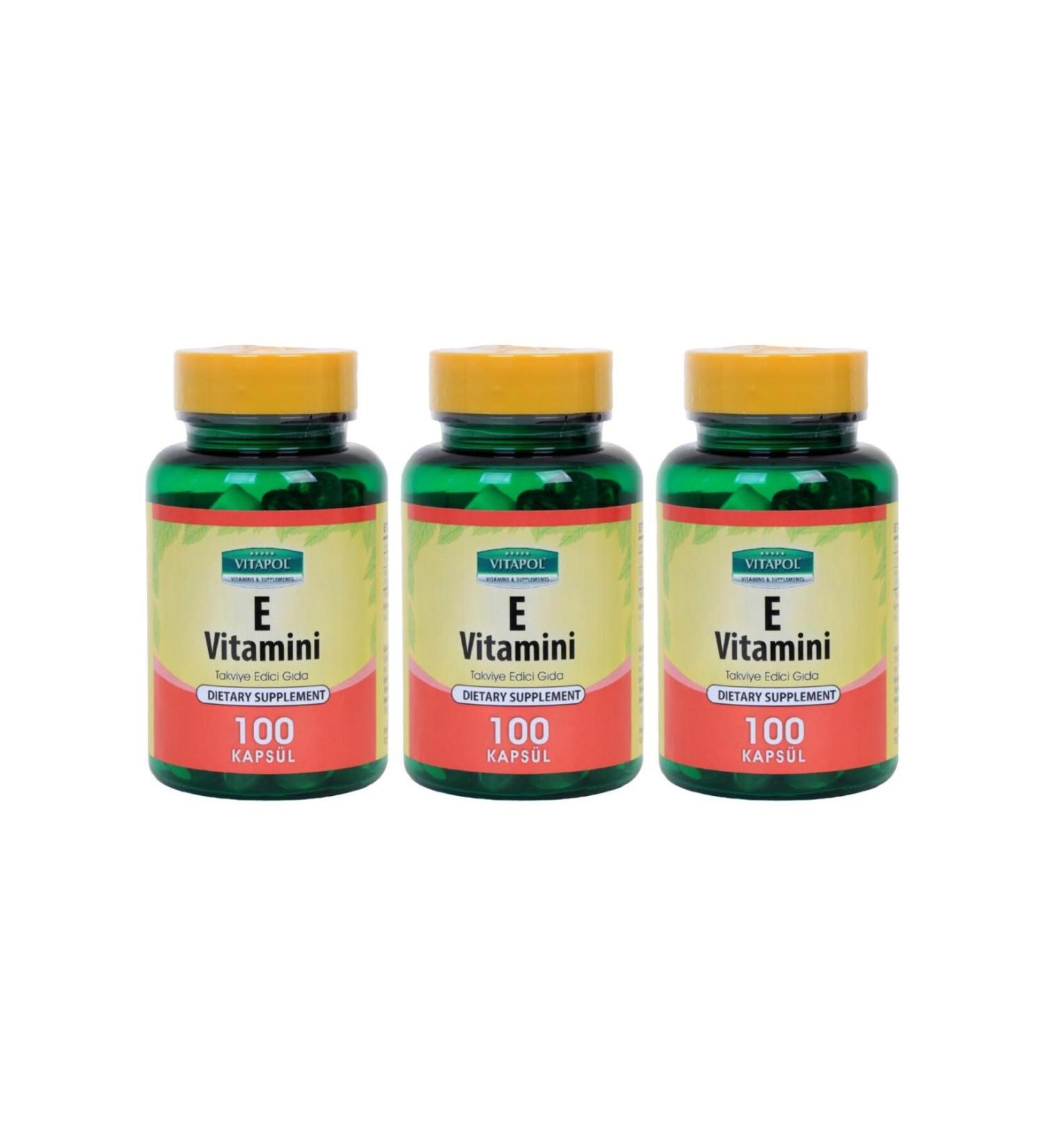 Vitapol Vitamin E 400 Iu 268 Mg 3x100 Capsules