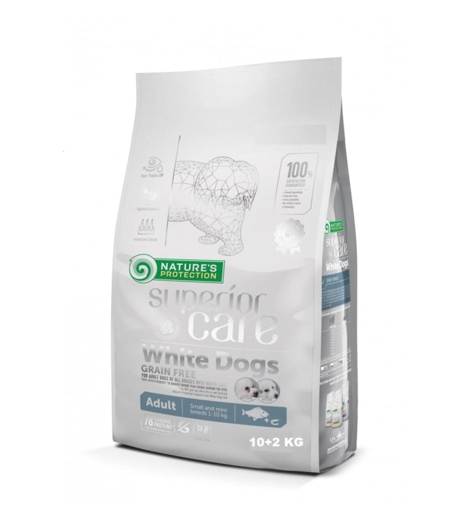 Nature's Protection Superior Care White Dogs Grain Free Fish Adult Small and Mini Breeds 10kg