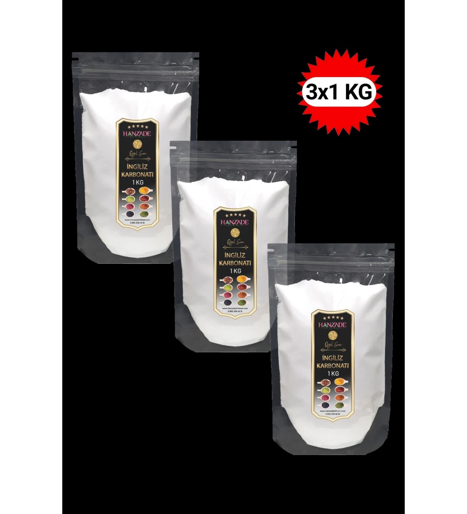 Hanzade Herbal English Sodium Bicarbonate 1 Kg x 3 Pieces Food Type No Additives - Buy Online on GoSupps.com