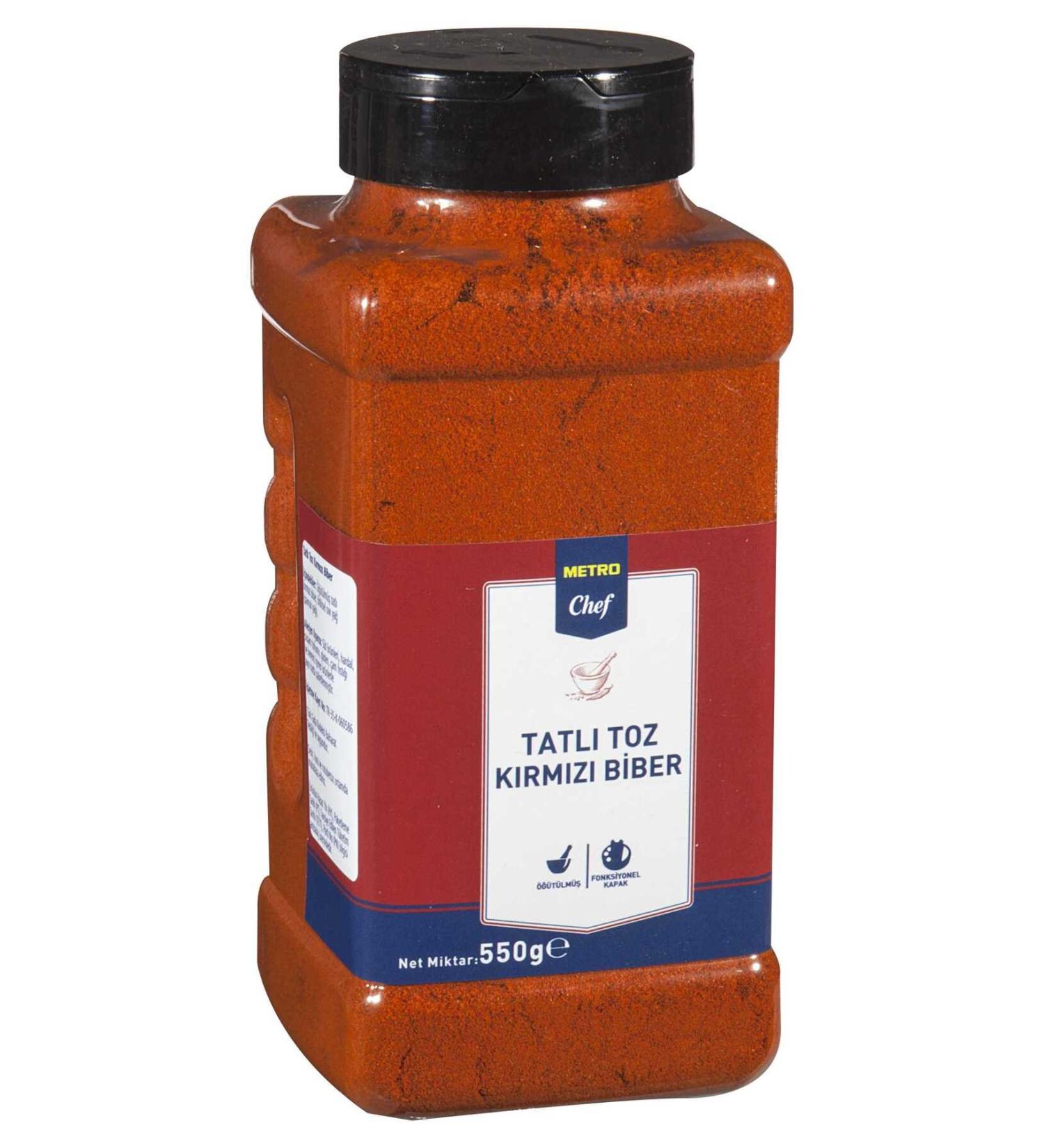 Metro Chef Red Pepper Powder Sweet 550G Kitchen Chef Pastry Sweet Salty Spice