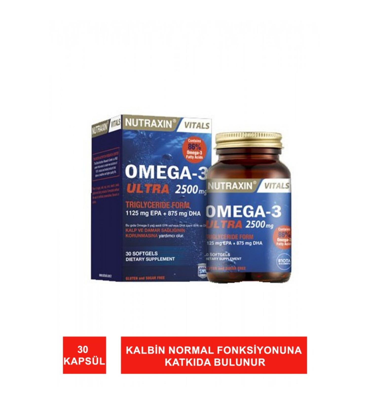 Nutraxin Omega-3 Ultra 2500 mg 30 Softgels 2 Pieces