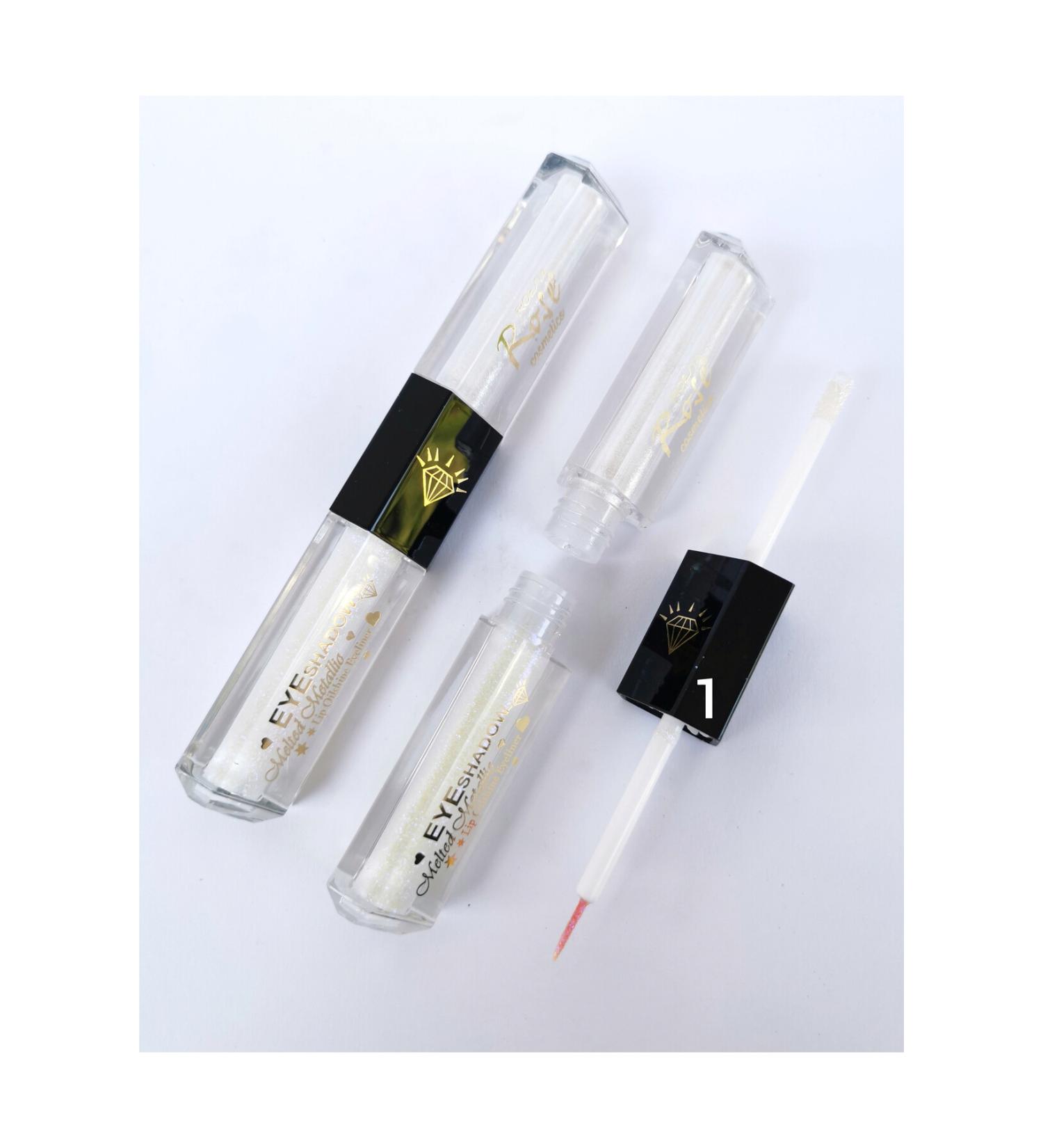 Cosha Beauty Rose Double-Sided Glitter Liquid Eyeshadow Glitter Eyeliner & Eyeshadow Melted Metallic Lip Oilshine Eyeliner