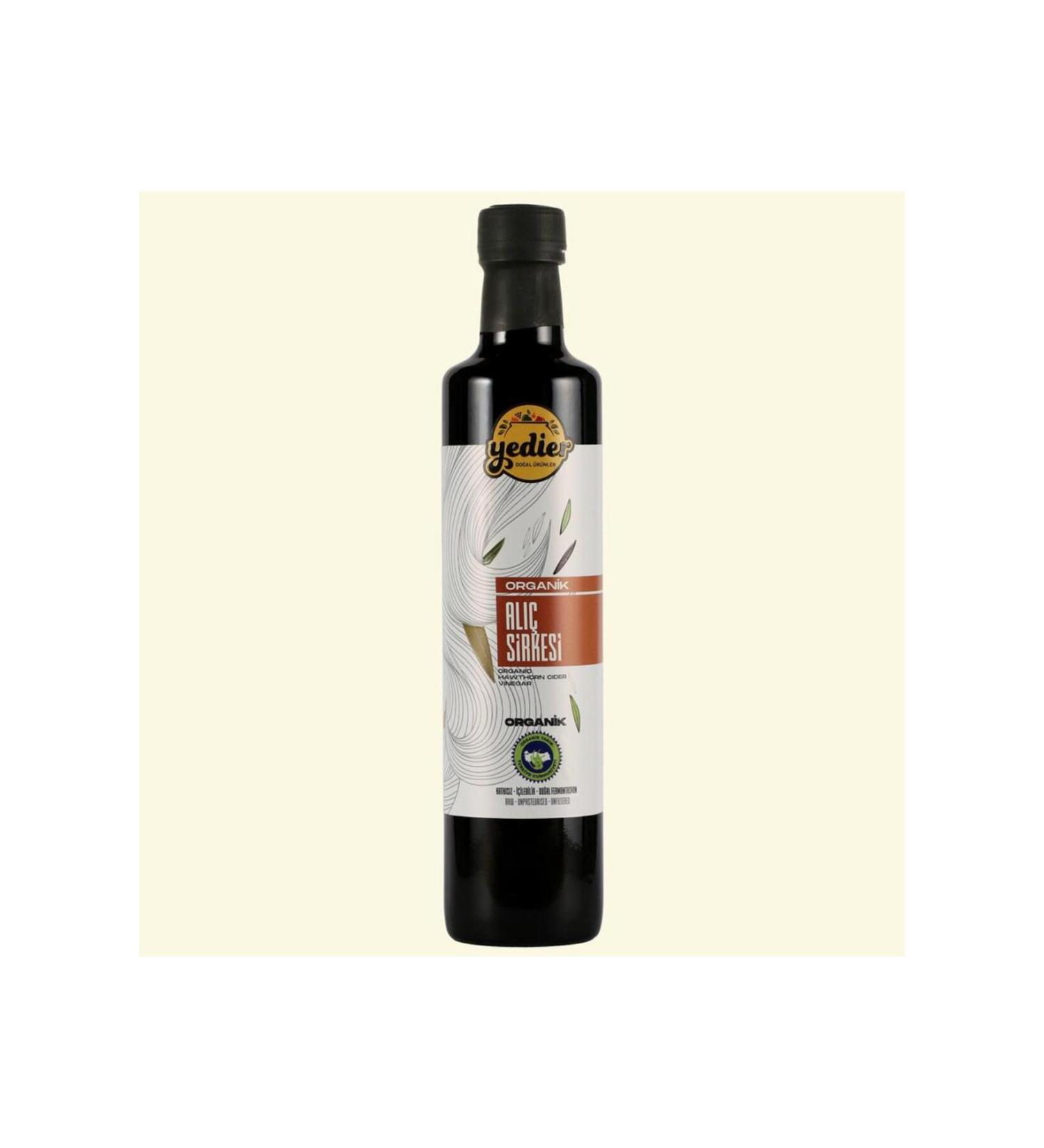 Yedier Organic Hawthorn Vinegar 500 ml Pure Additive-Free Natural Fermented