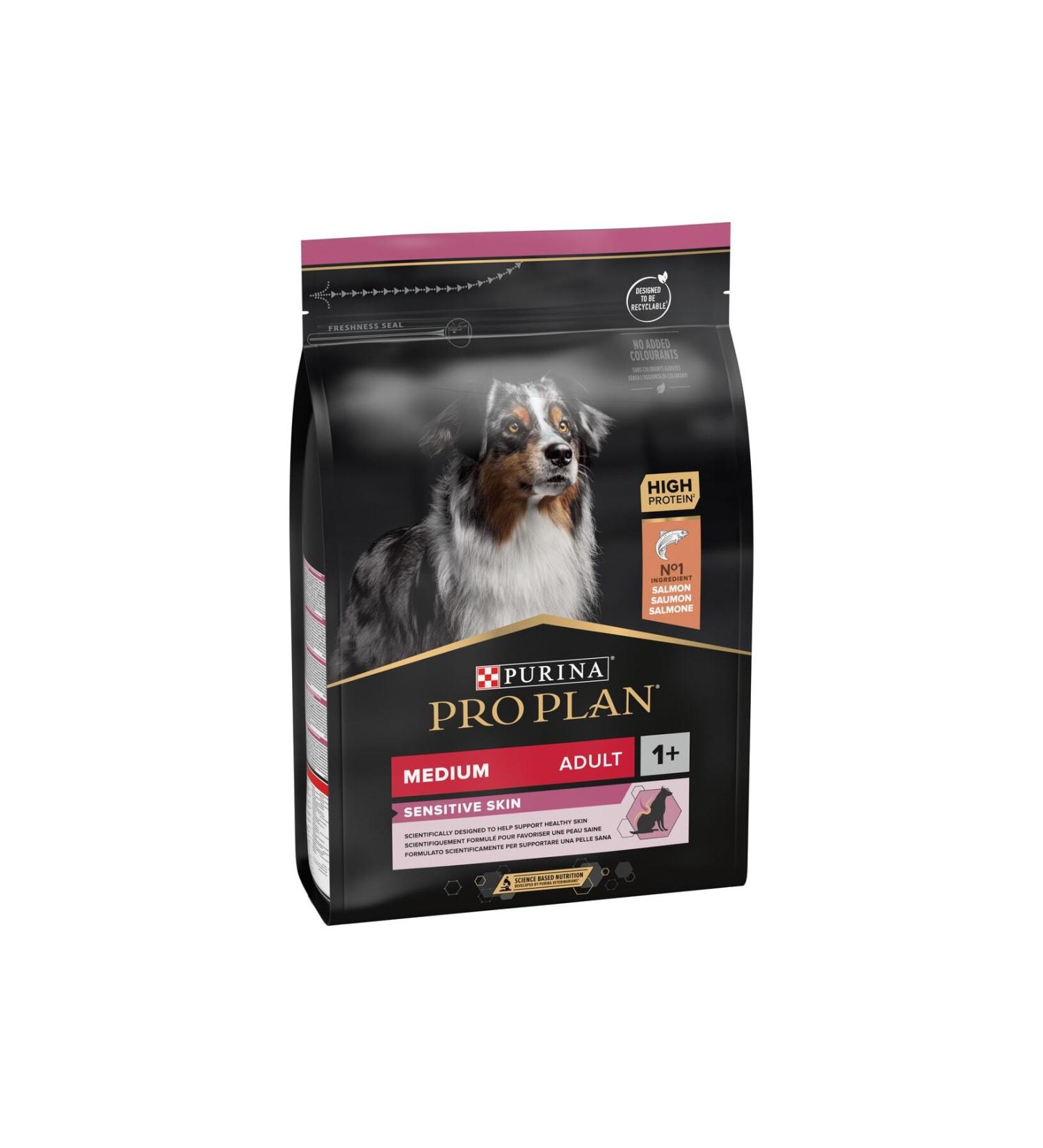Purina Pro Plan Medium Salmon Sensitive Adult Dog Food 3kg - Buy Online on GoSupps.com