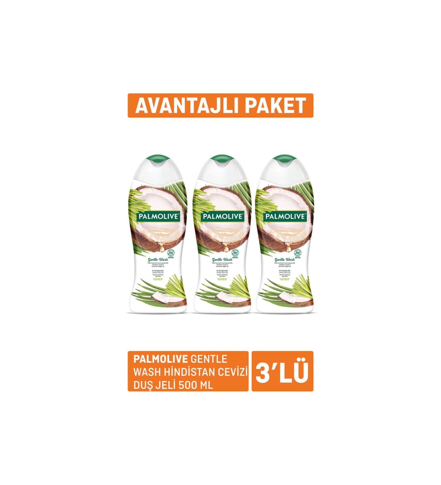 Palmolive Gentle Wash Coconut Shower Gel 500 Ml * 3