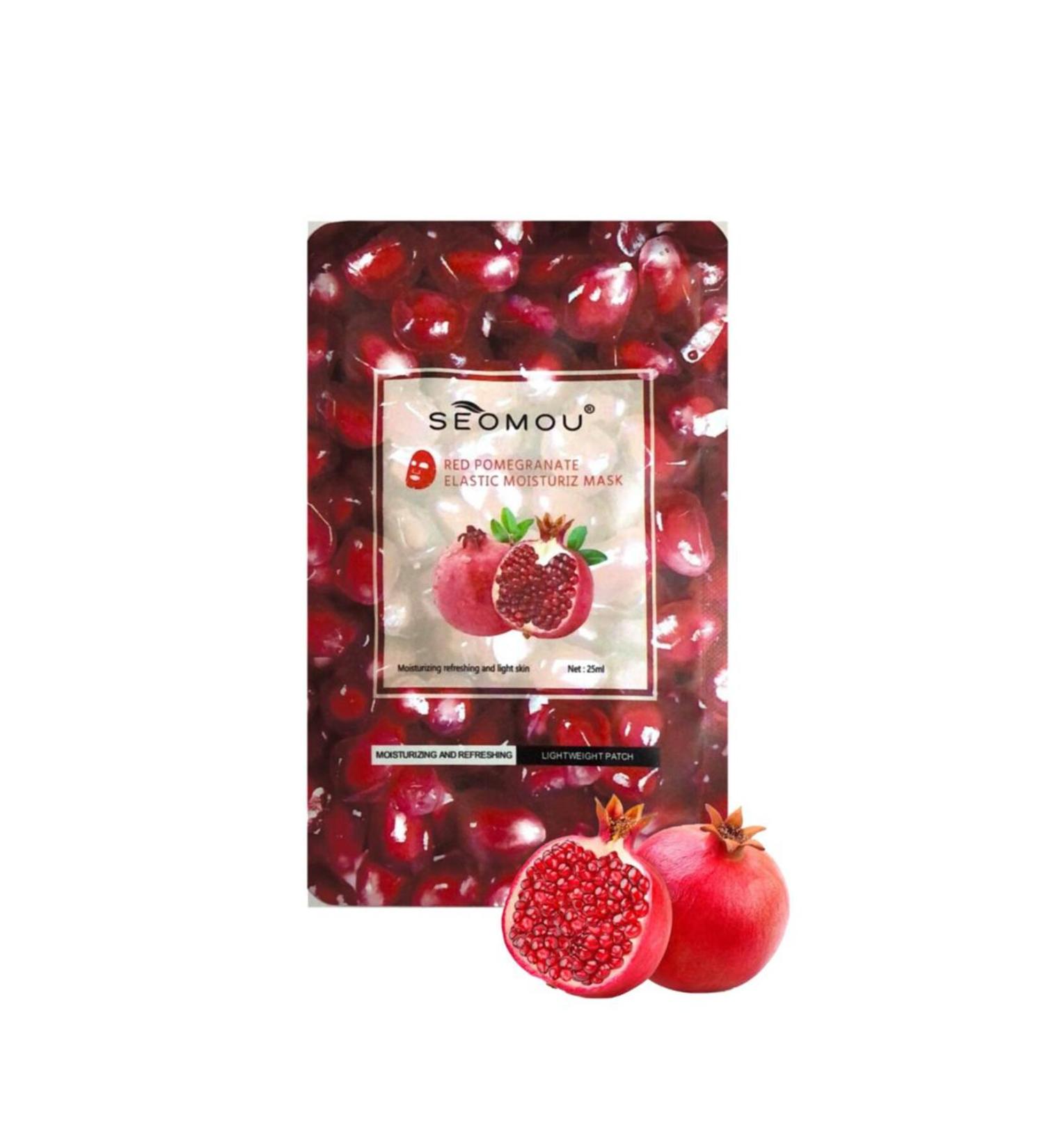 SEOMOU Red Pomegranate Extract Elastic Moisturizing Mask
