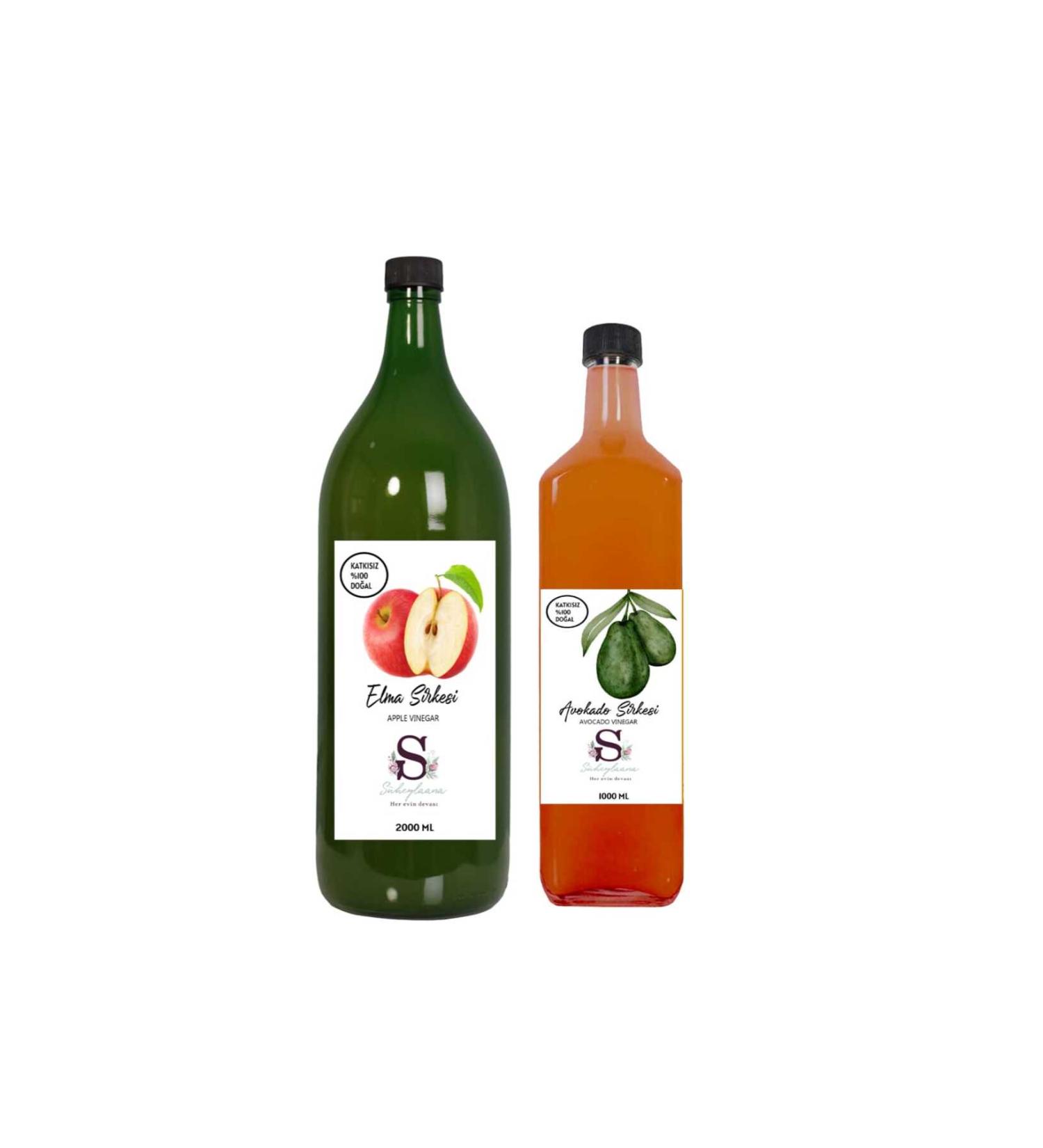 Suheylaana Natural Apple Vinegar 2000 Ml - Natural Avocado Vinegar 1000 Ml