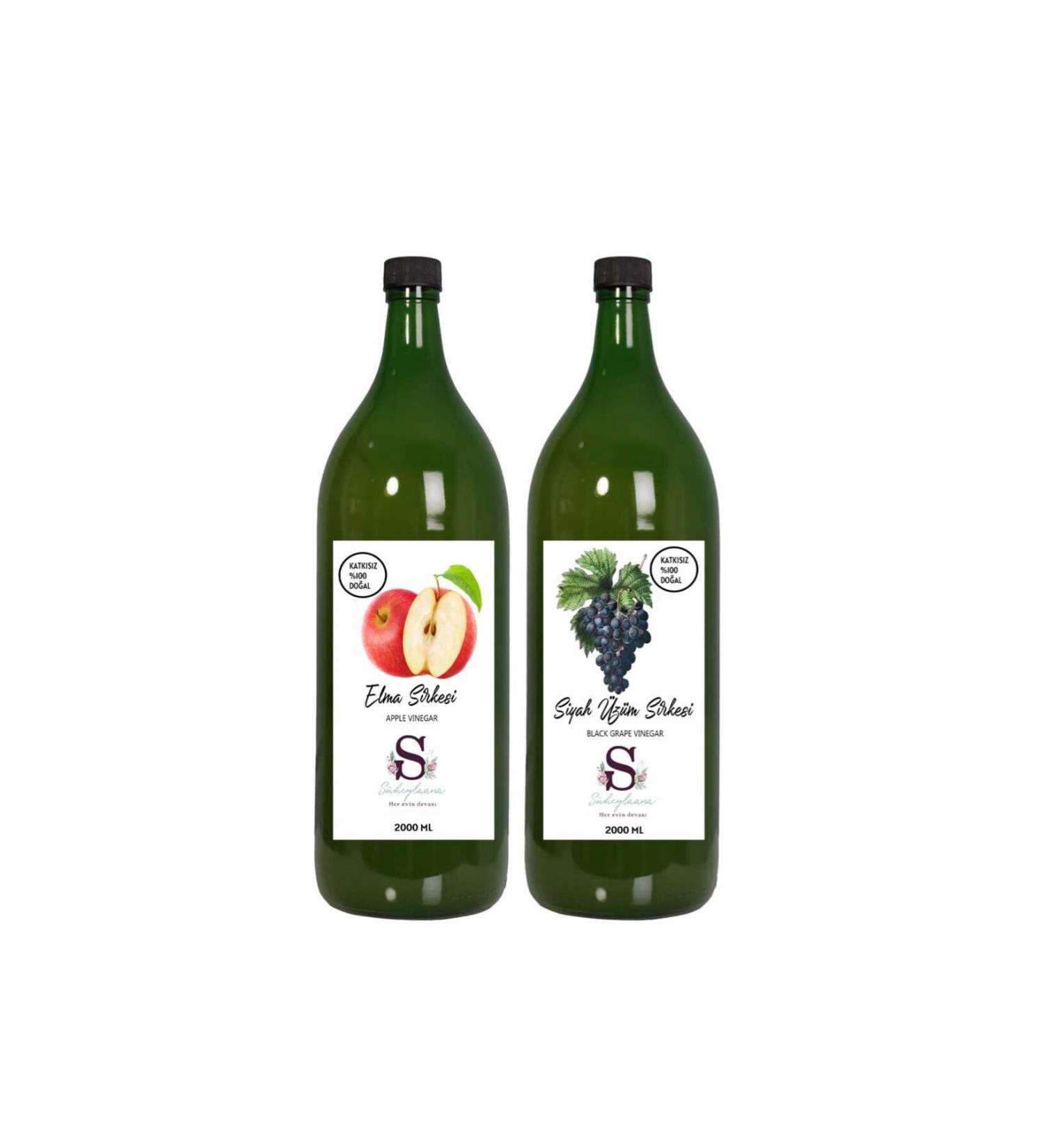 S heylaana Natural Apple Vinegar 2000 Ml - Natural Black Grape Vinegar 2000 Ml