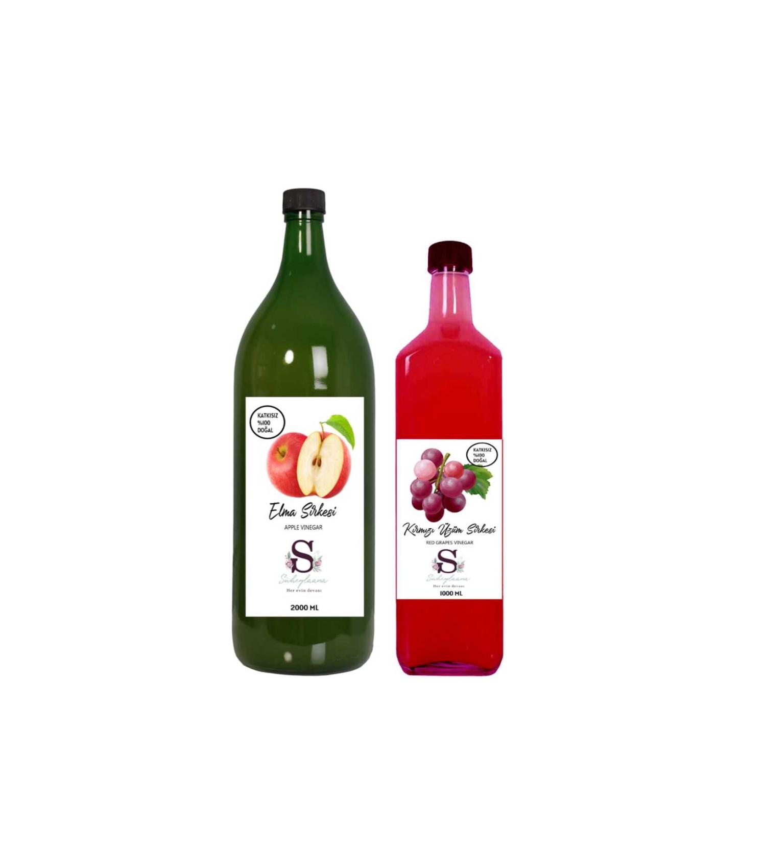 Suheylaana Natural Apple Vinegar 2000 Ml - Natural Red Grape Vinegar 1000 Ml