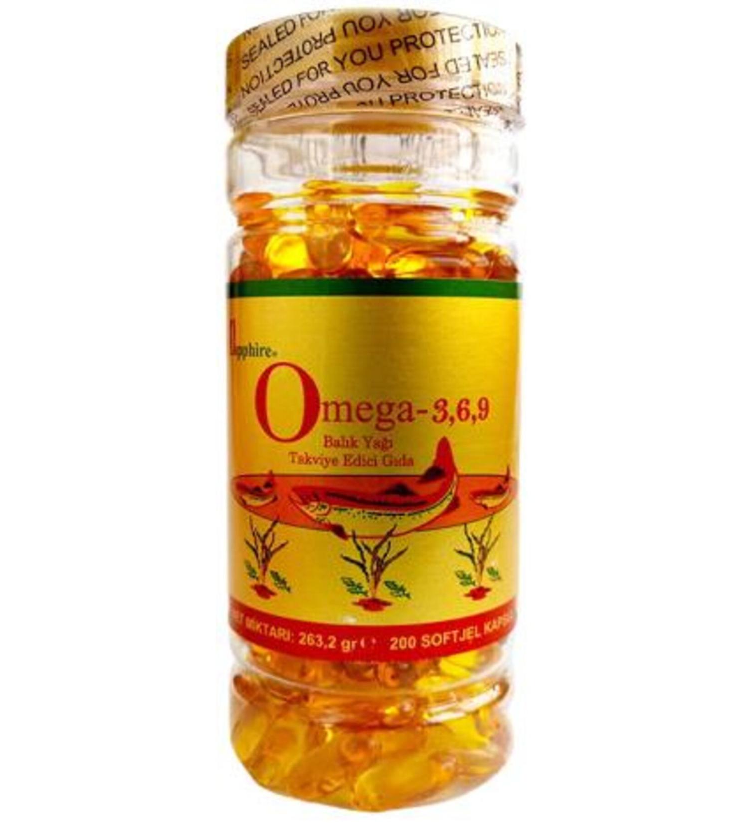 SAPPHIRE Fish Oil Omega 3-6-9 1000 Mg 200 Softgel