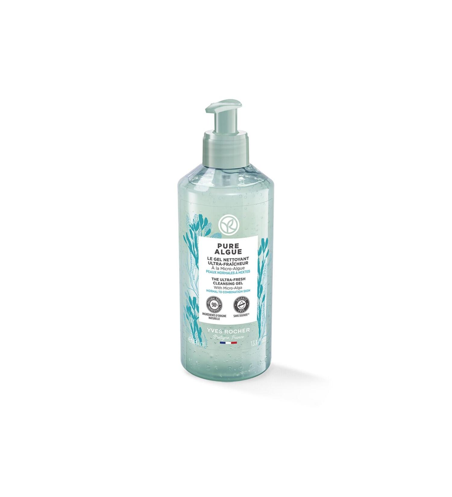 Yves Rocher Face Wash Gel - Normal and Dry Skin / Pure Algue 390 ml - Buy Online on GoSupps.com