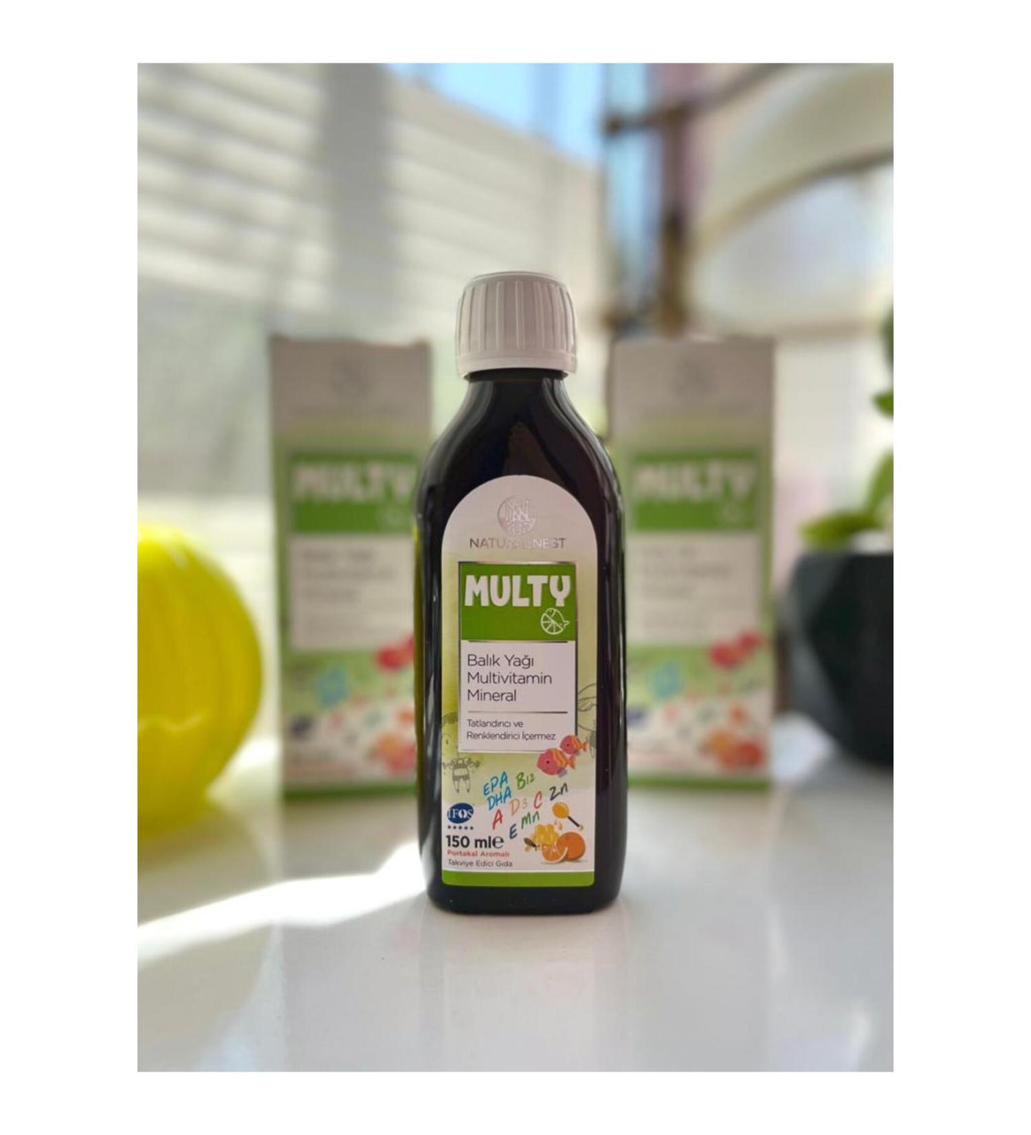 Natural Nest Multy Syrup Fish Oil 150 ml - Buy Online on GoSupps.com