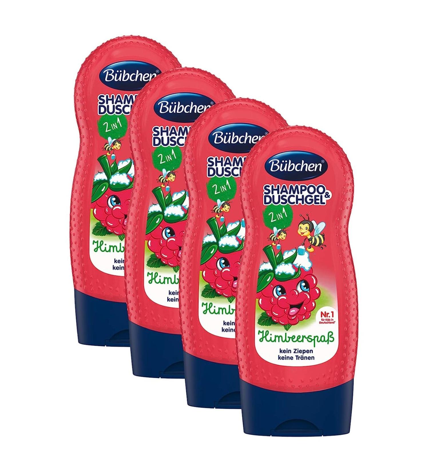 B bchen Shampoo and Shower Gel Raspberry 4x50 ml