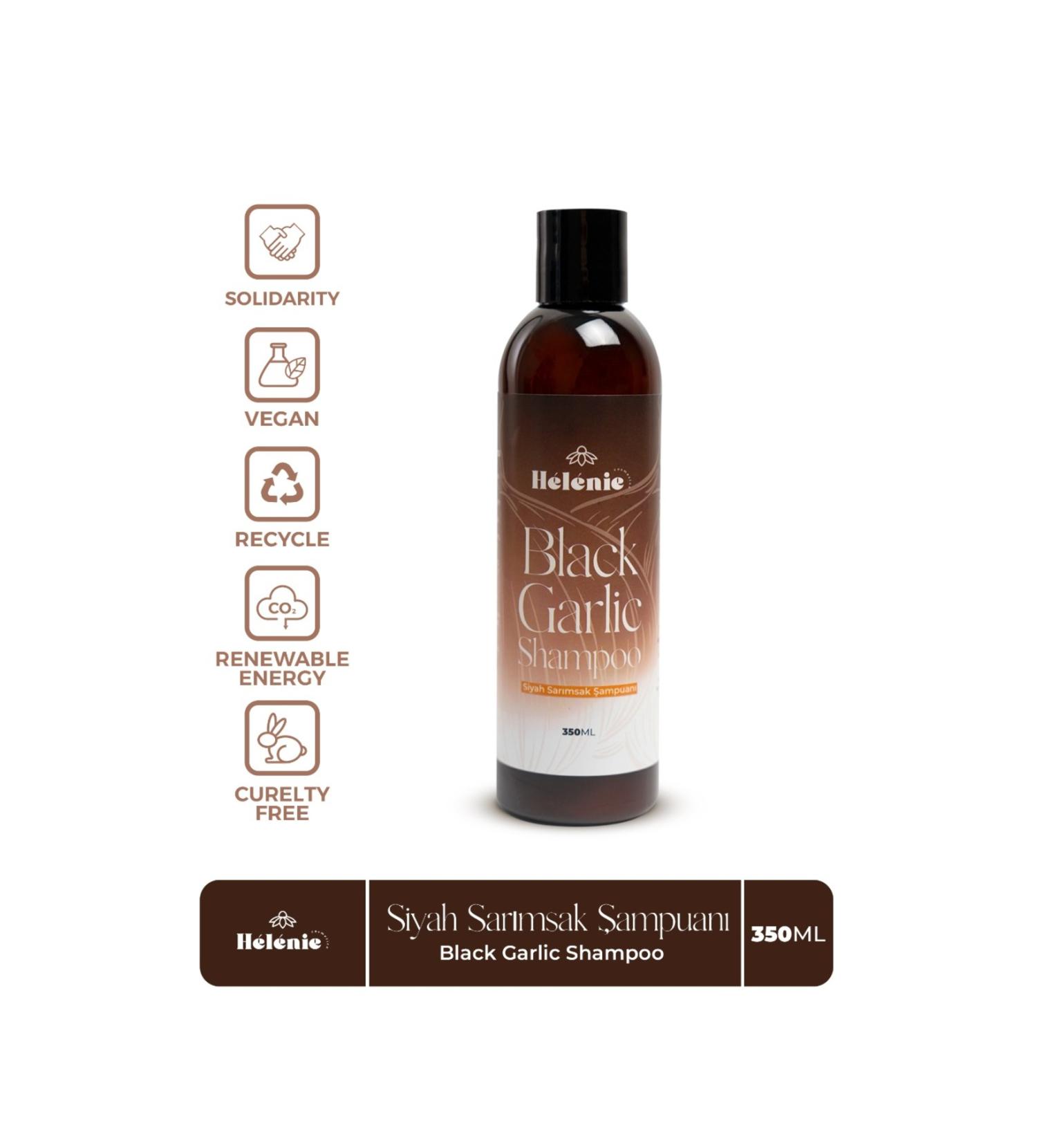 HELENIE Anti Hair Loss Care Shampoo Black Garlic Extract Collagen and Keratin Additive 350 ml - Buy Online on GoSupps.com