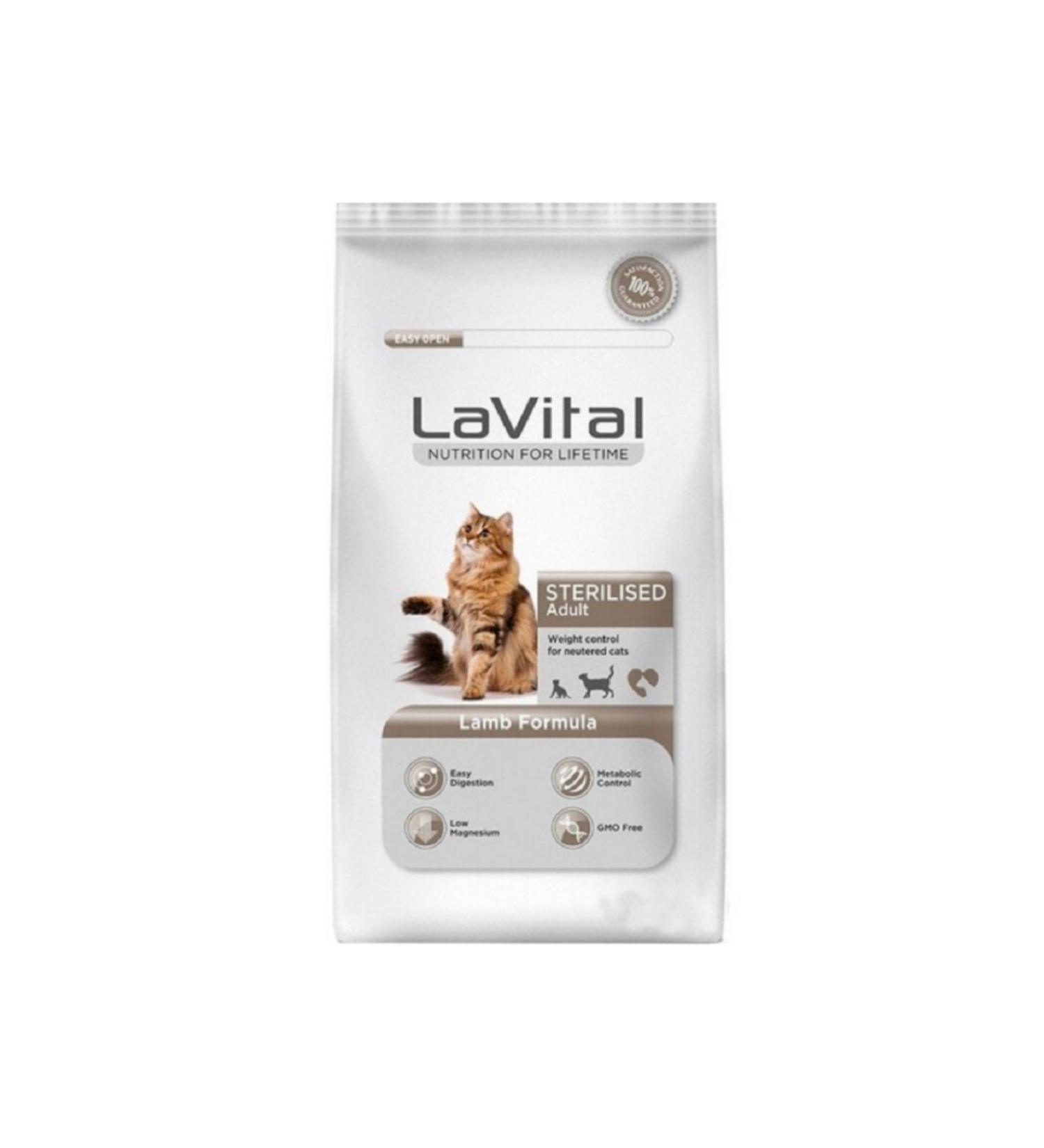 La Vital LaVital Sterilized Lamb Meat Supportive Sterilized Cat Food 12 Kg