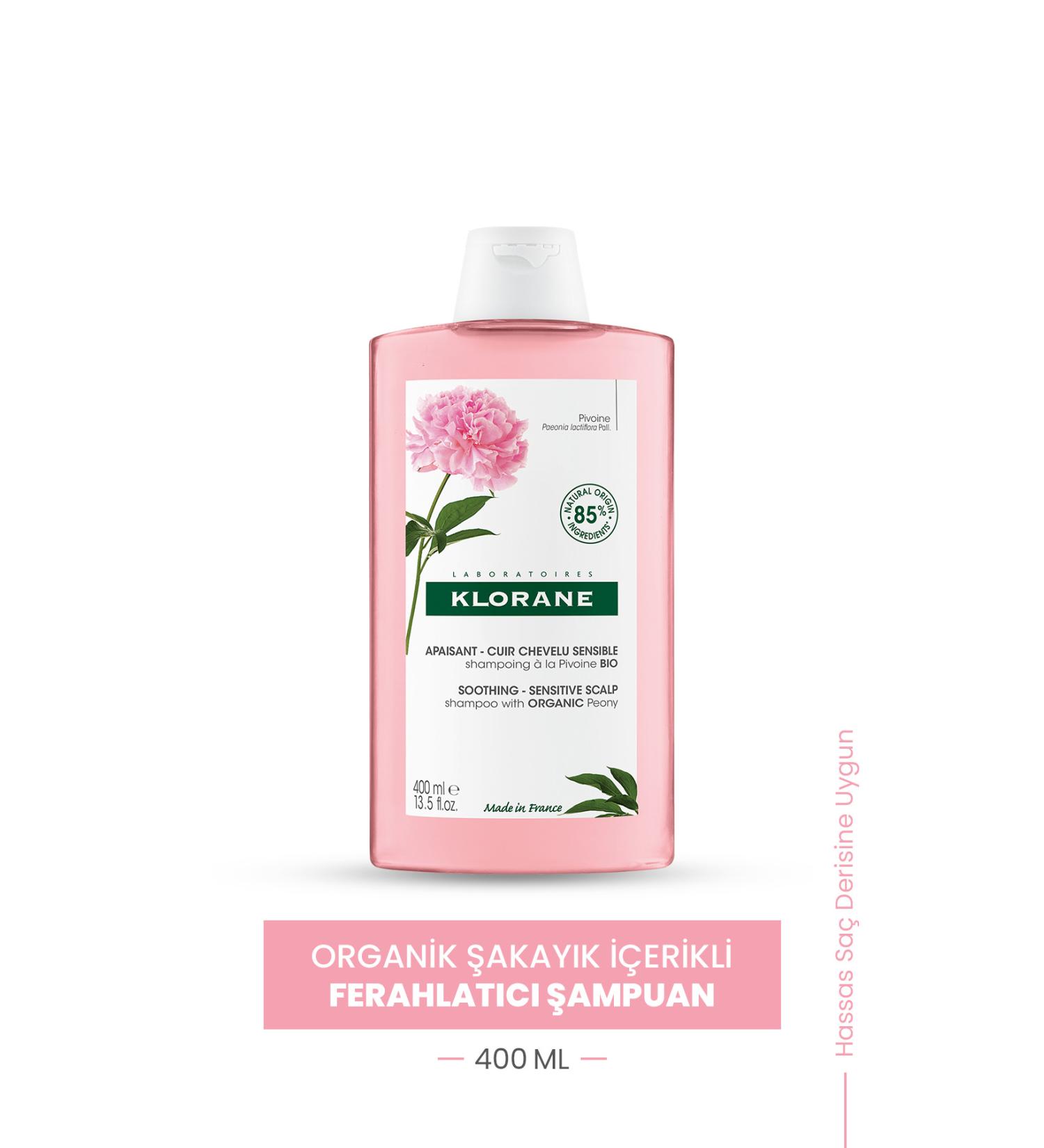 Klorane Organic Peony Refreshing Shampoo 400 Ml - Buy Online on GoSupps.com