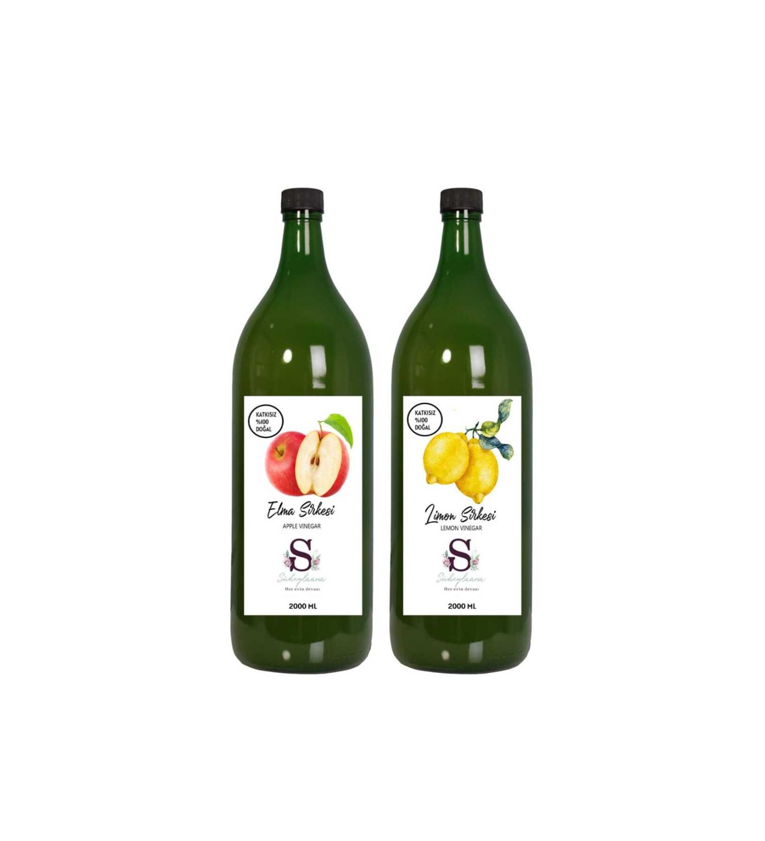 Suheylaana Natural Apple Vinegar 2000 Ml - Natural Lemon Vinegar 2000 Ml