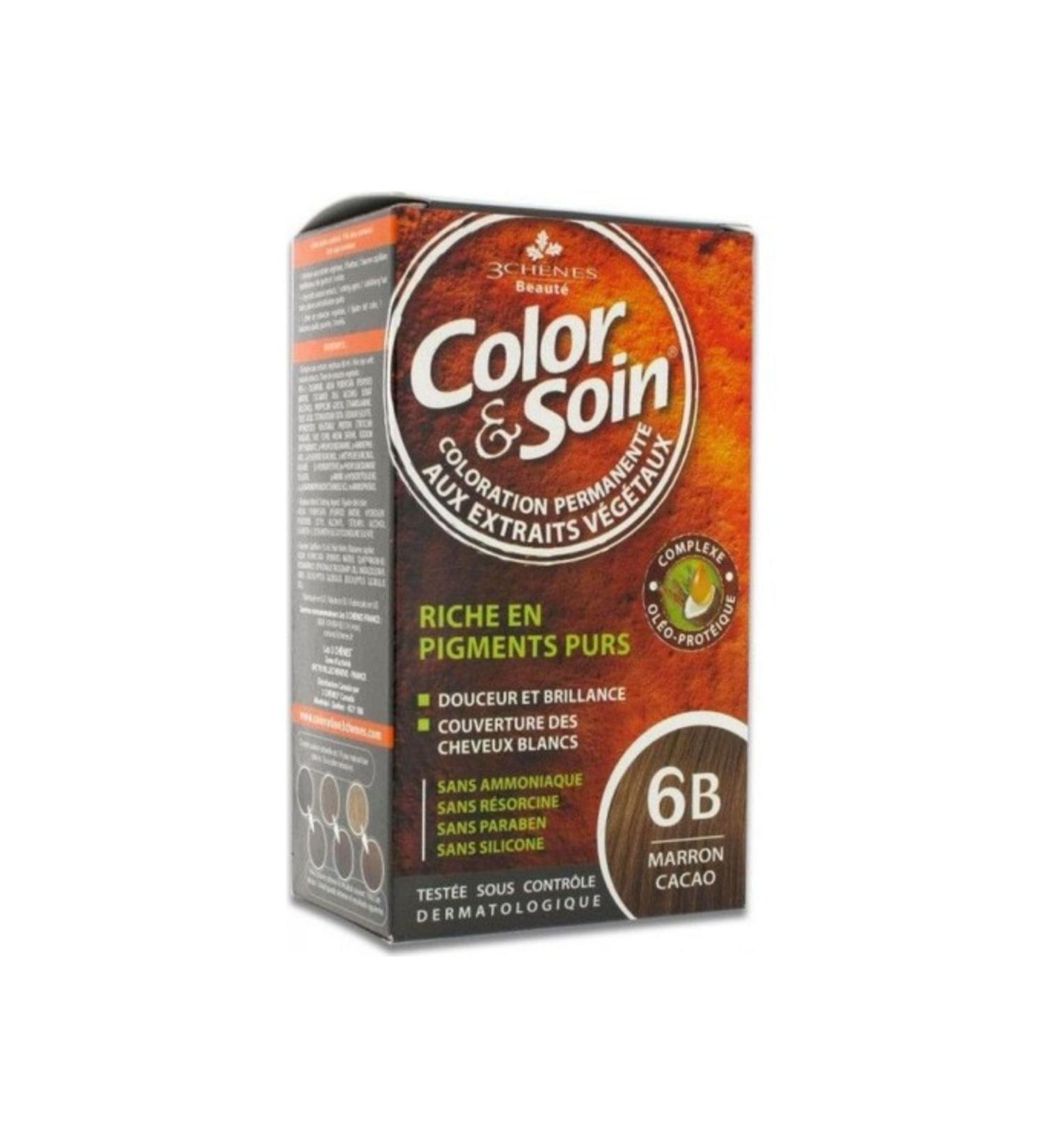 Color Soin Hair Dye Cocoa Color Organic - Color & Soin 6B KZM9990000001058