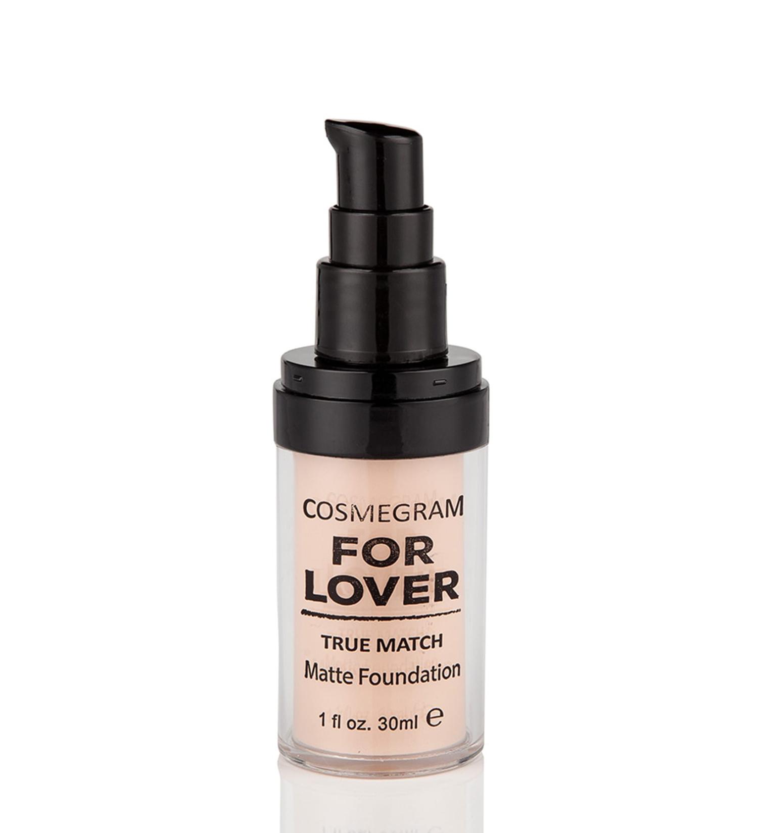 Cosmegram Matte Foundation - For Lover Matte Foundation Beige No:1 Light Skin 30 ml 8680652023125