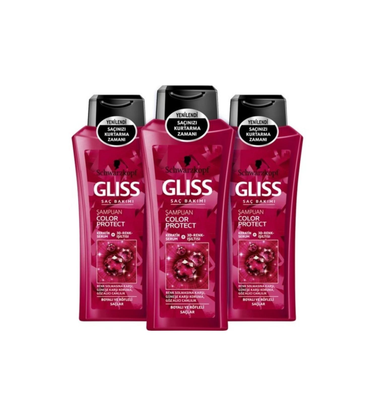 Gliss Color Protect Shampoo 3 Pack 400 Ml