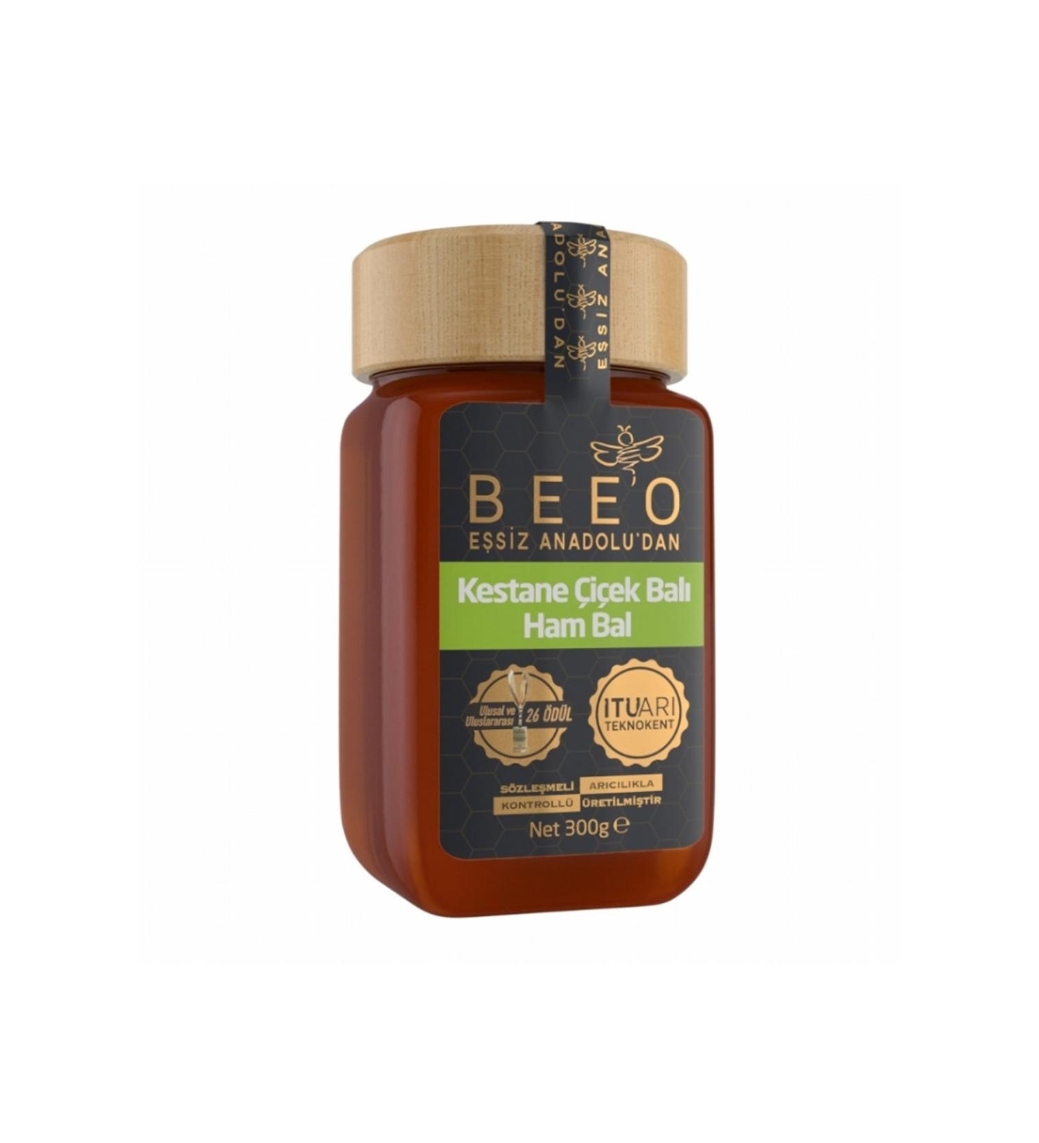 BEE'O Chestnut Flower Honey (Raw Honey) 300 GR