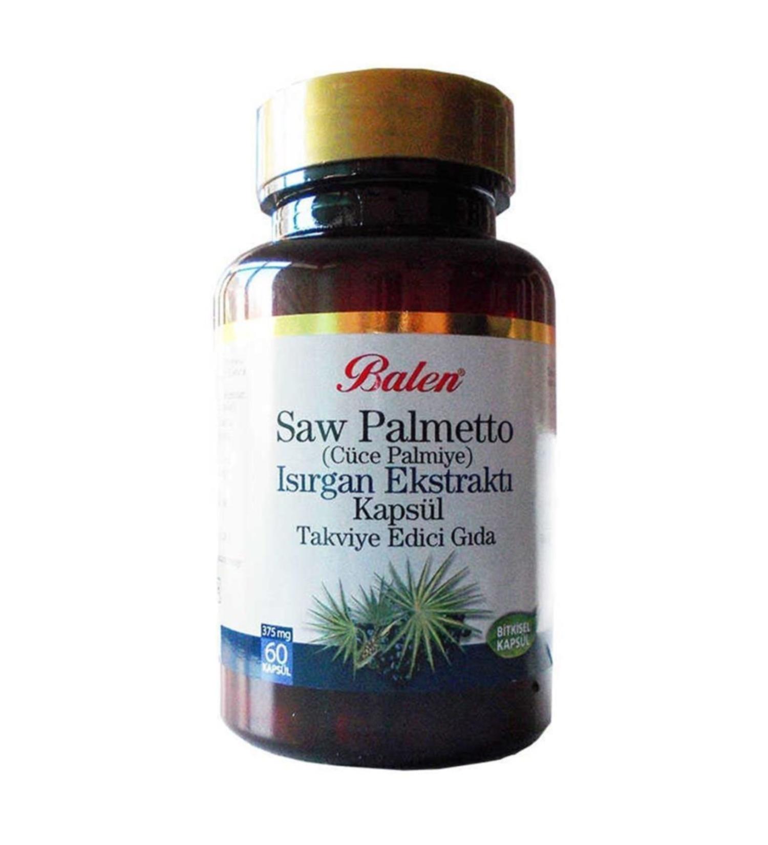 Balen Saw Palmetto Dwarf Palm Nettle Extract 375mg 60 Capsules