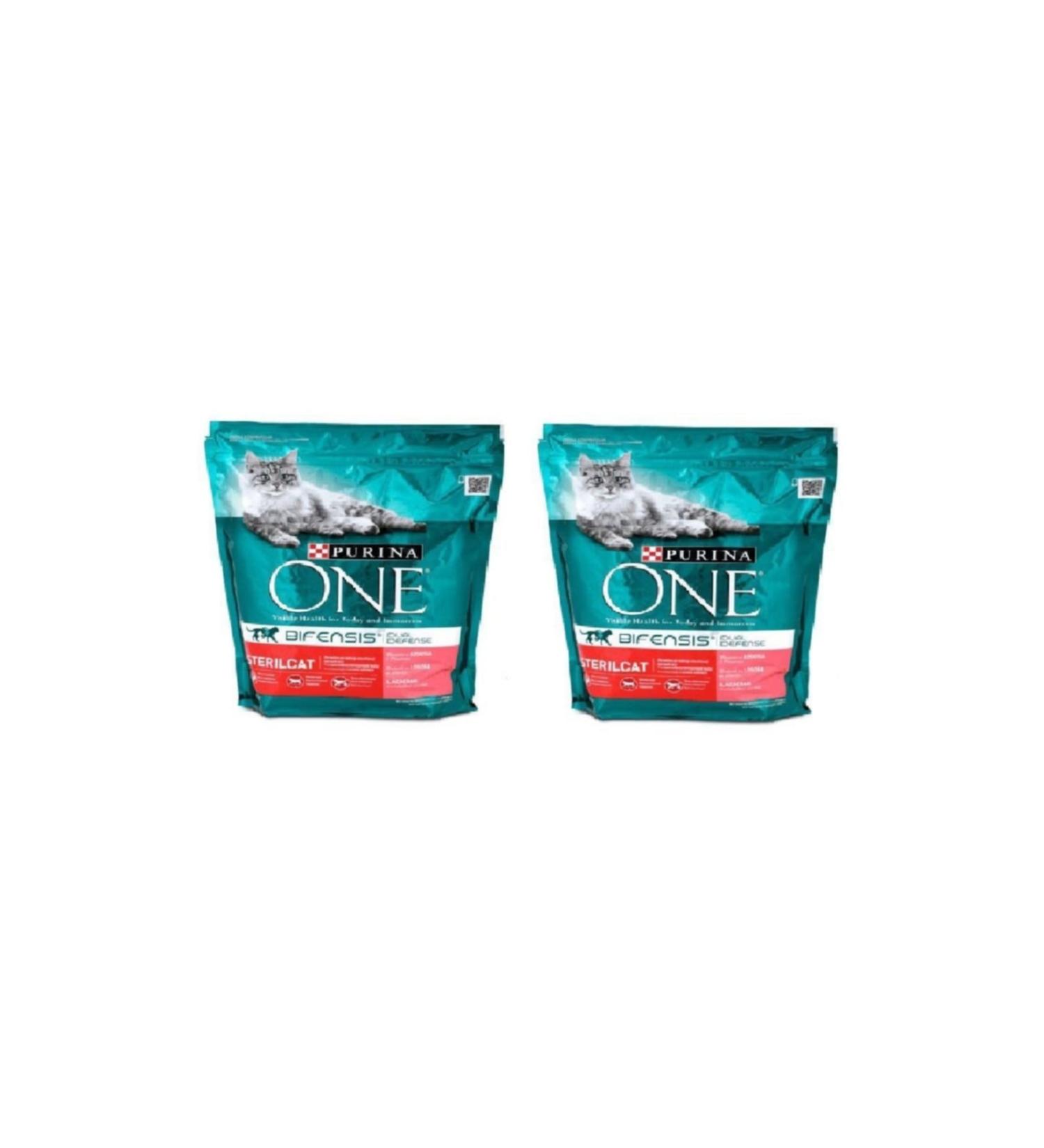 Purina 800 gr x 2 pieces total 1.6 kg adult cat food with k s r salmon