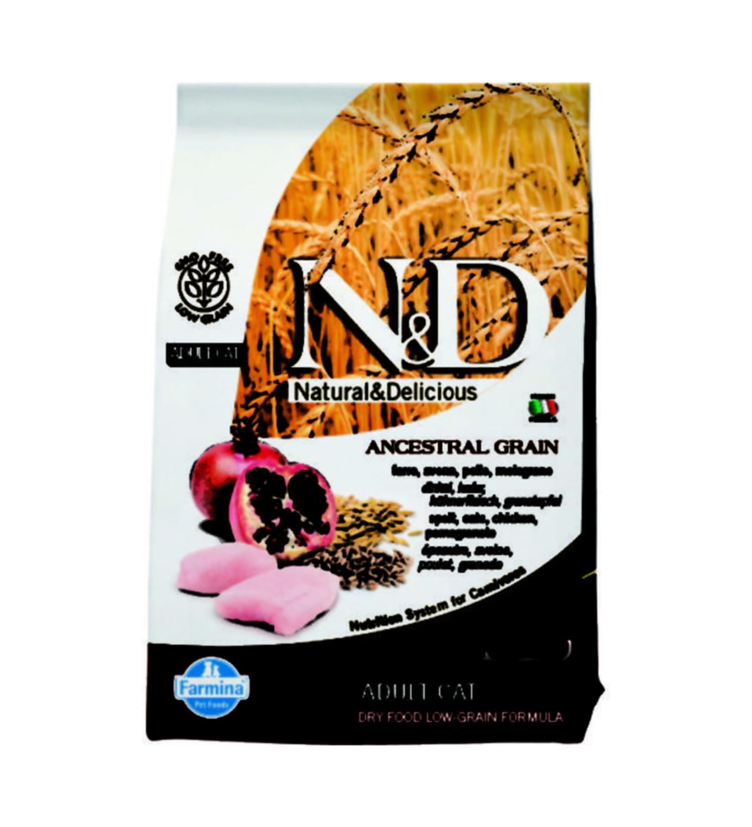 N & D Low Grain Chicken & Pomegranate Cat Food 5kg