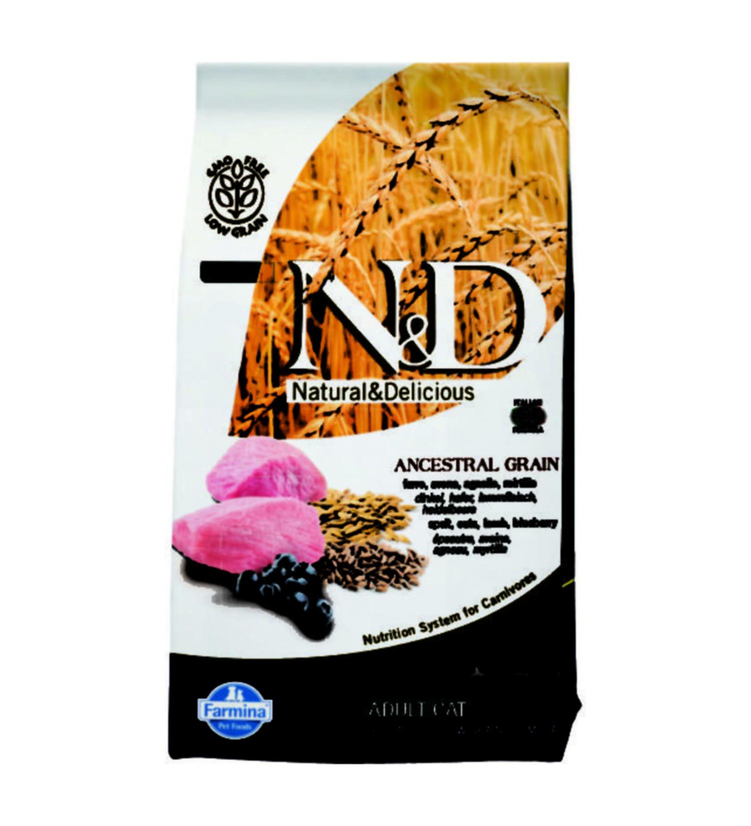 & D Low Grain Lamb & Blueberry Cat Food 5kg