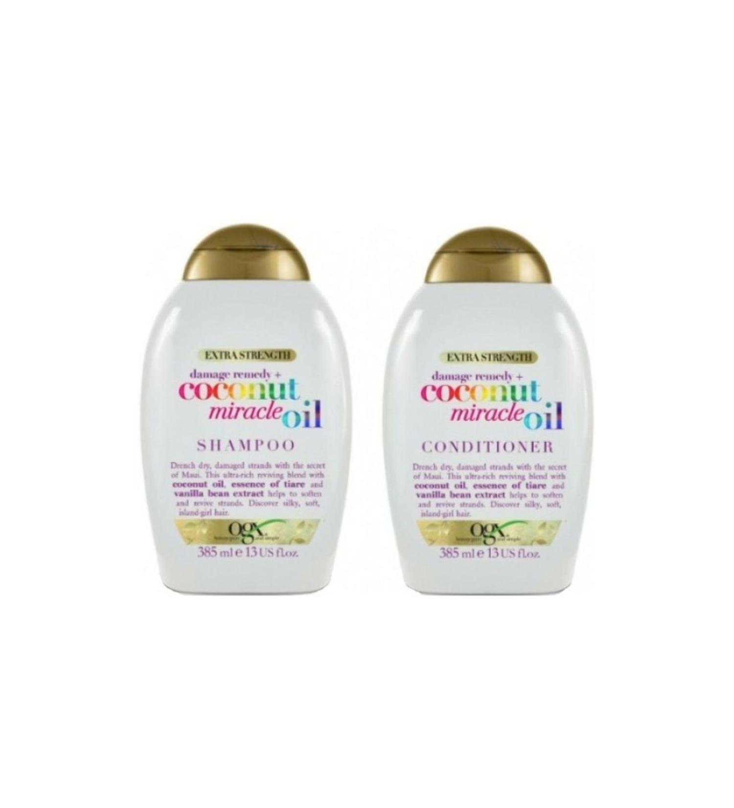 OGX Coconut Miracle Oil Shampoo 385 ml + Conditioner 385 ml