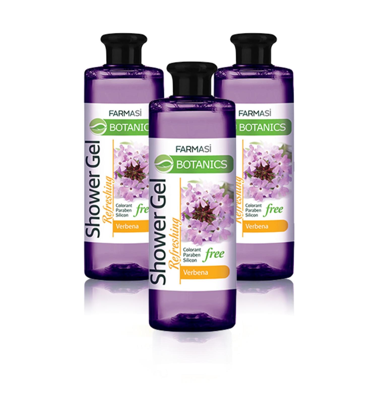 Farmasi Botanics Verbena Extract Refreshing Shower Gel-500 ml 3 Pieces