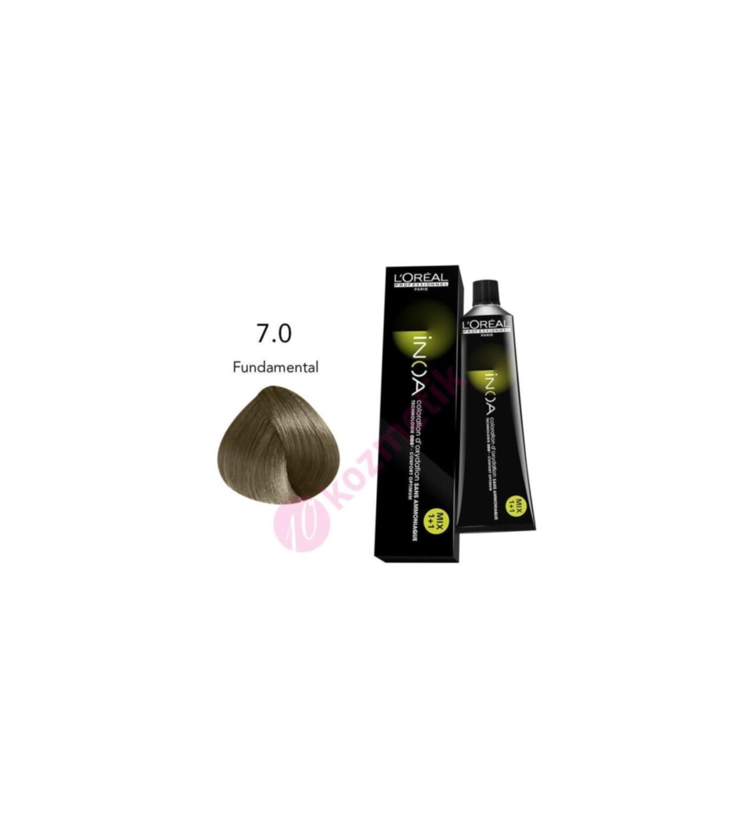 L'oreal Professionnel L'or al Professionnel Inoa Ammonia-Free Hair Dye No: 7.0 Fundamental 60ml.