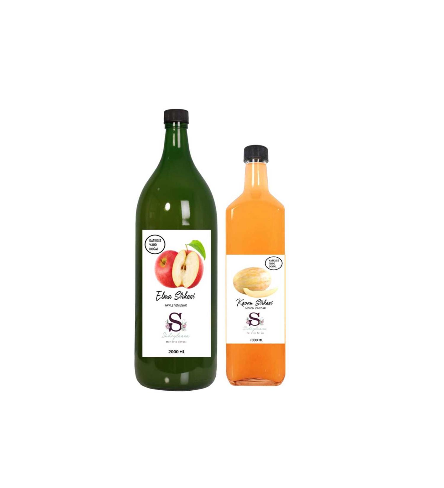 Suheylaana Natural Apple Vinegar 2000 Ml - Natural Melon Vinegar 1000 Ml